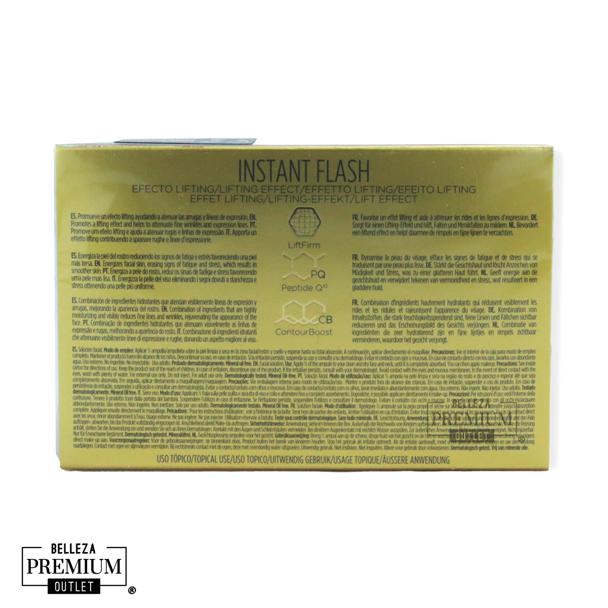 ISDIN Instant Flash 5 Ampollas (2ml) – Efecto Lifting Inmediato para una Piel Radiante al Instante