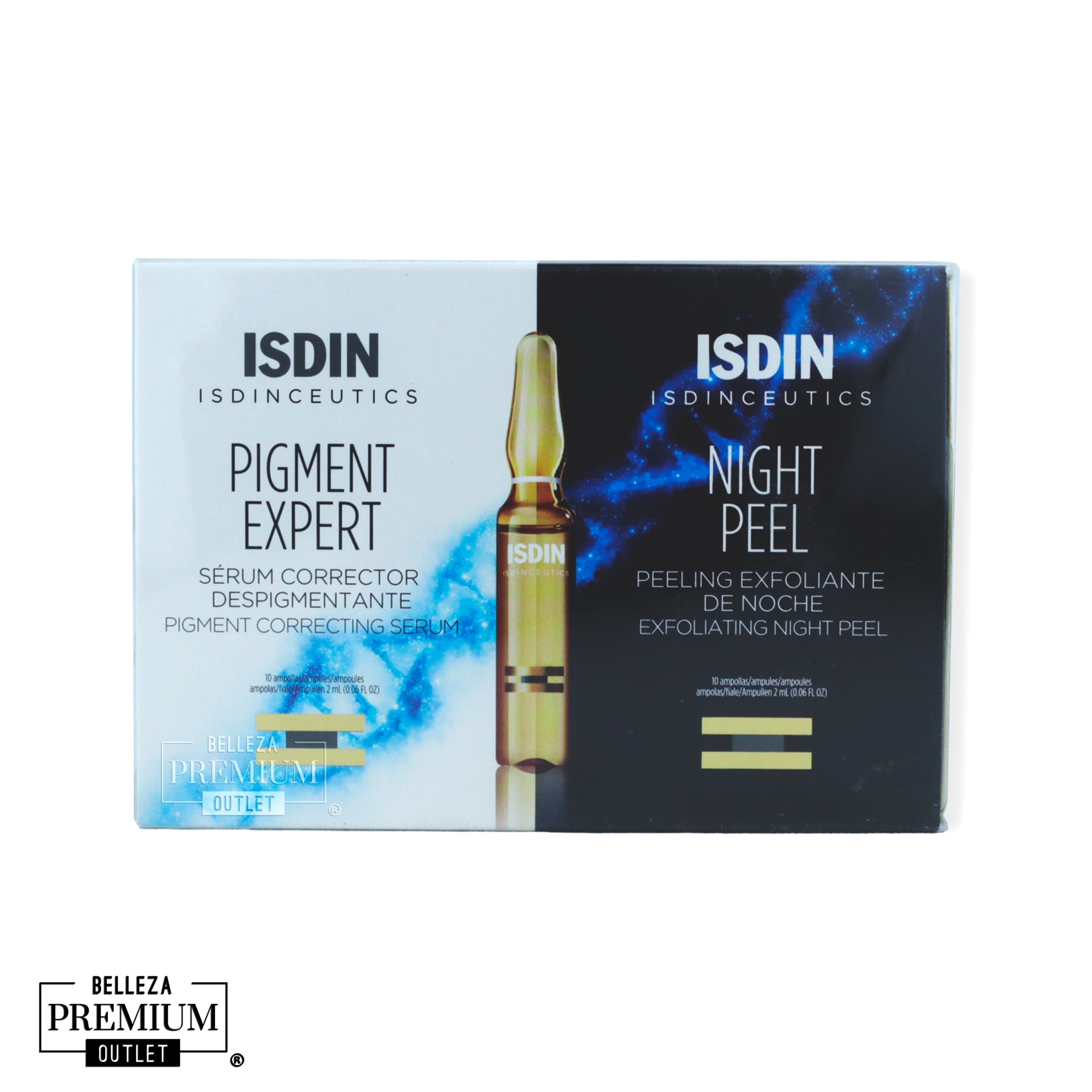 ISDIN Isdinceutics Duo Pigment Expert + Night Peel 20x2ml – Tratamiento Día y Noche para Manchas, Renovación y Luminosidad