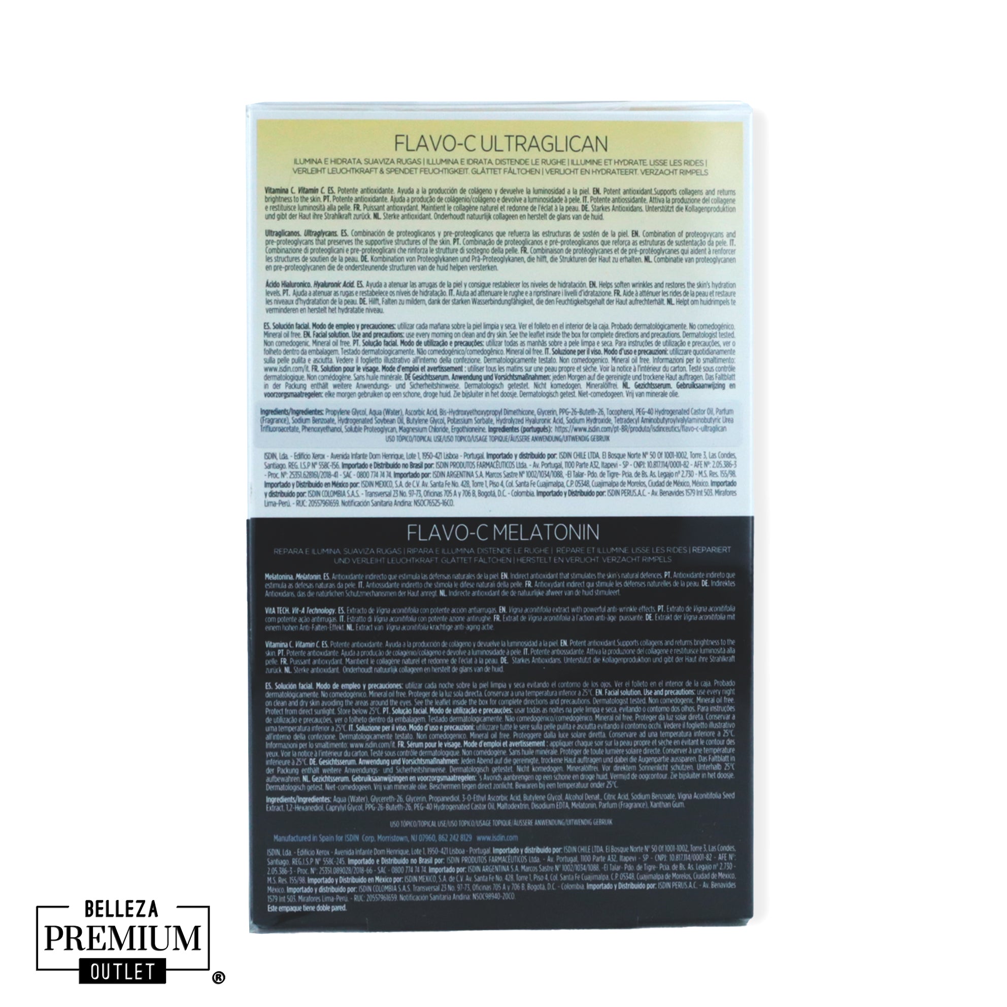 ISDIN Isdinceutics Flavo-C Melatonin & Ultraglican – Tratamiento Antioxidante Día y Noche en Ampollas (20x2ml)