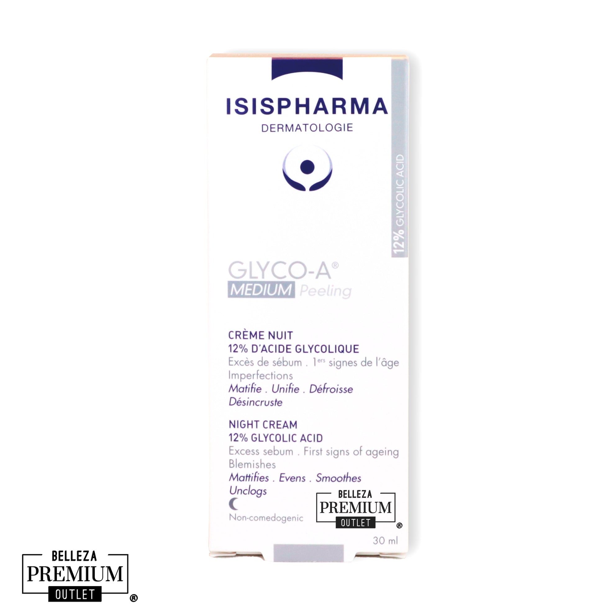 Isispharma Glyco A Medium Peeling Night Cream 30ml 12%