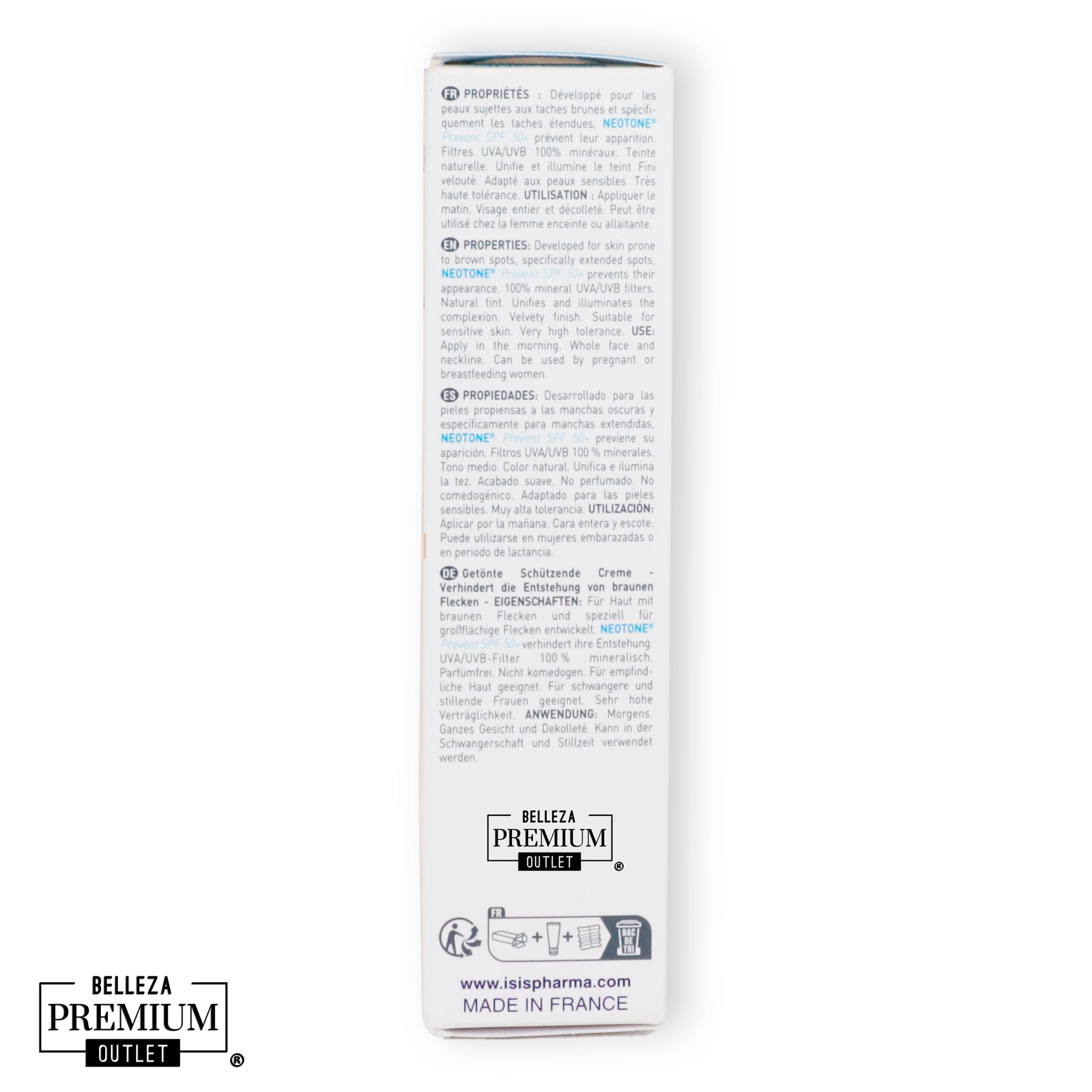 Isispharma NEOTONE Prevent SPF50+ Mineral Medium Tinted 30ml: Sensacional Protección Solar y Color en un Solo Producto