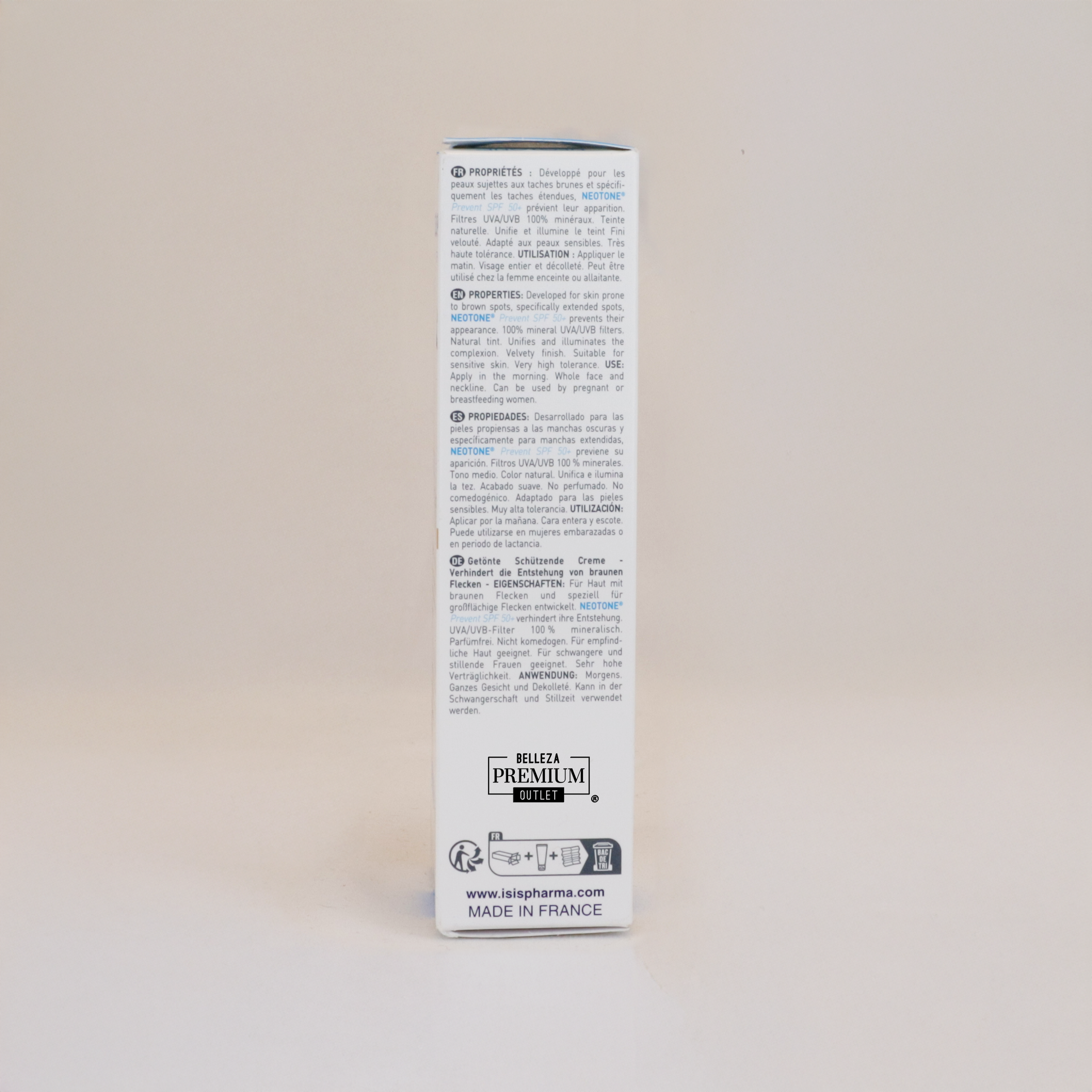 Isispharma NEOTONE Prevent SPF50+ Mineral Medium Tinted 30ml: Sensacional Protección Solar y Color en un Solo Producto