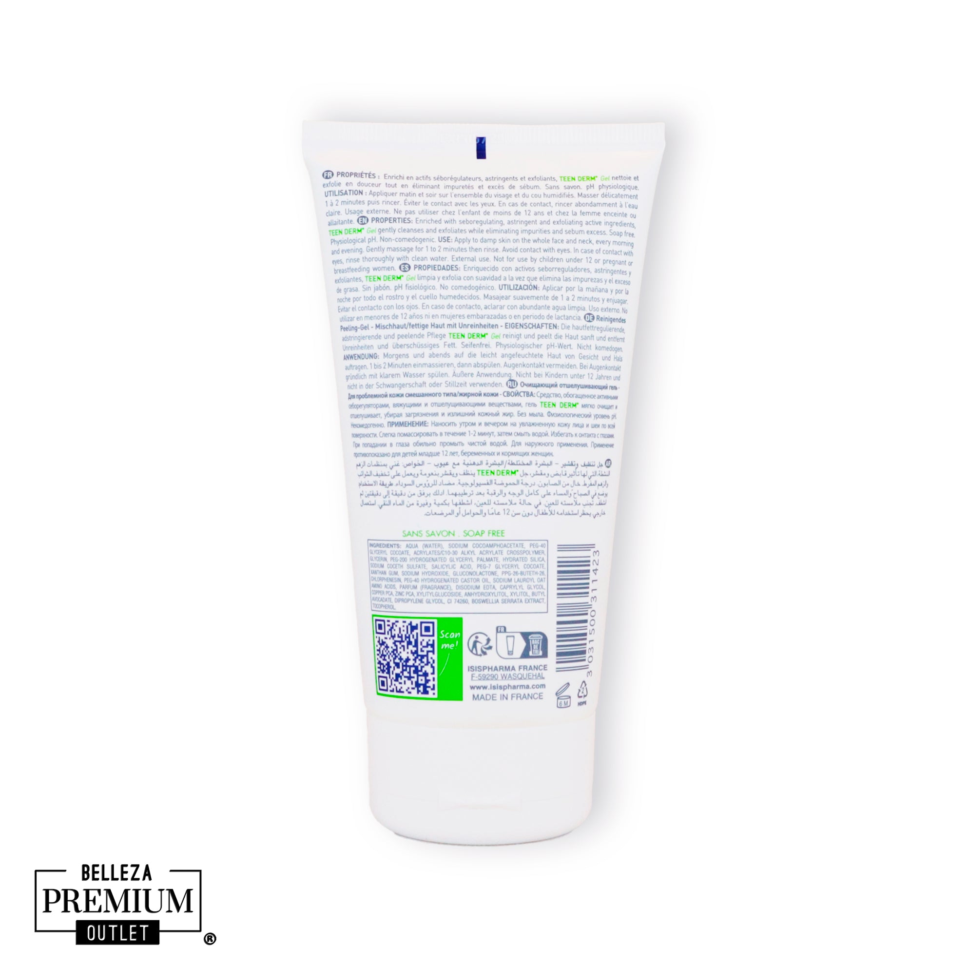 Isispharma Teen Derm Exfoliating Cleansing Gel 150Ml