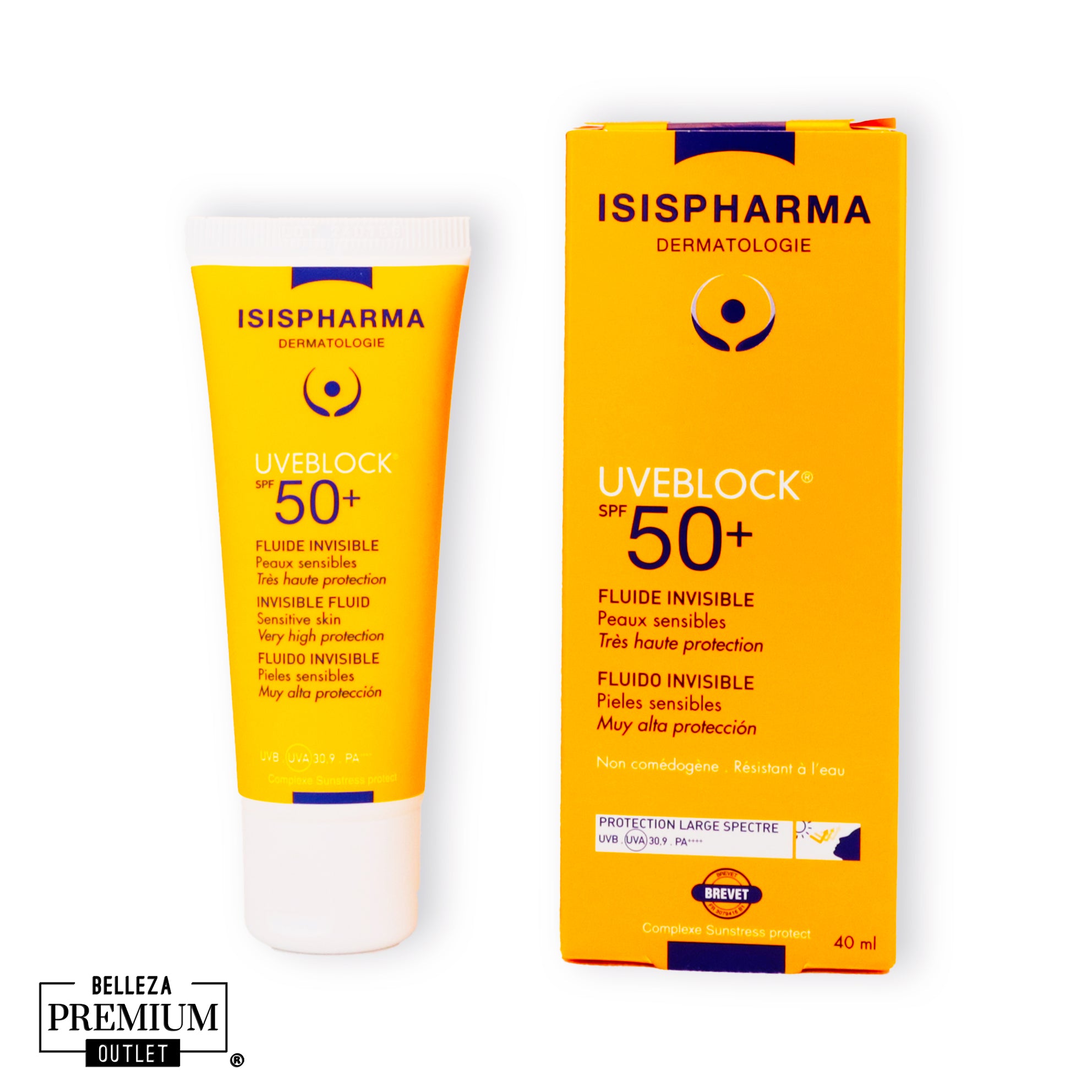 Isispharma UVEBLOCK SPF50+Fluido invisible 40ml