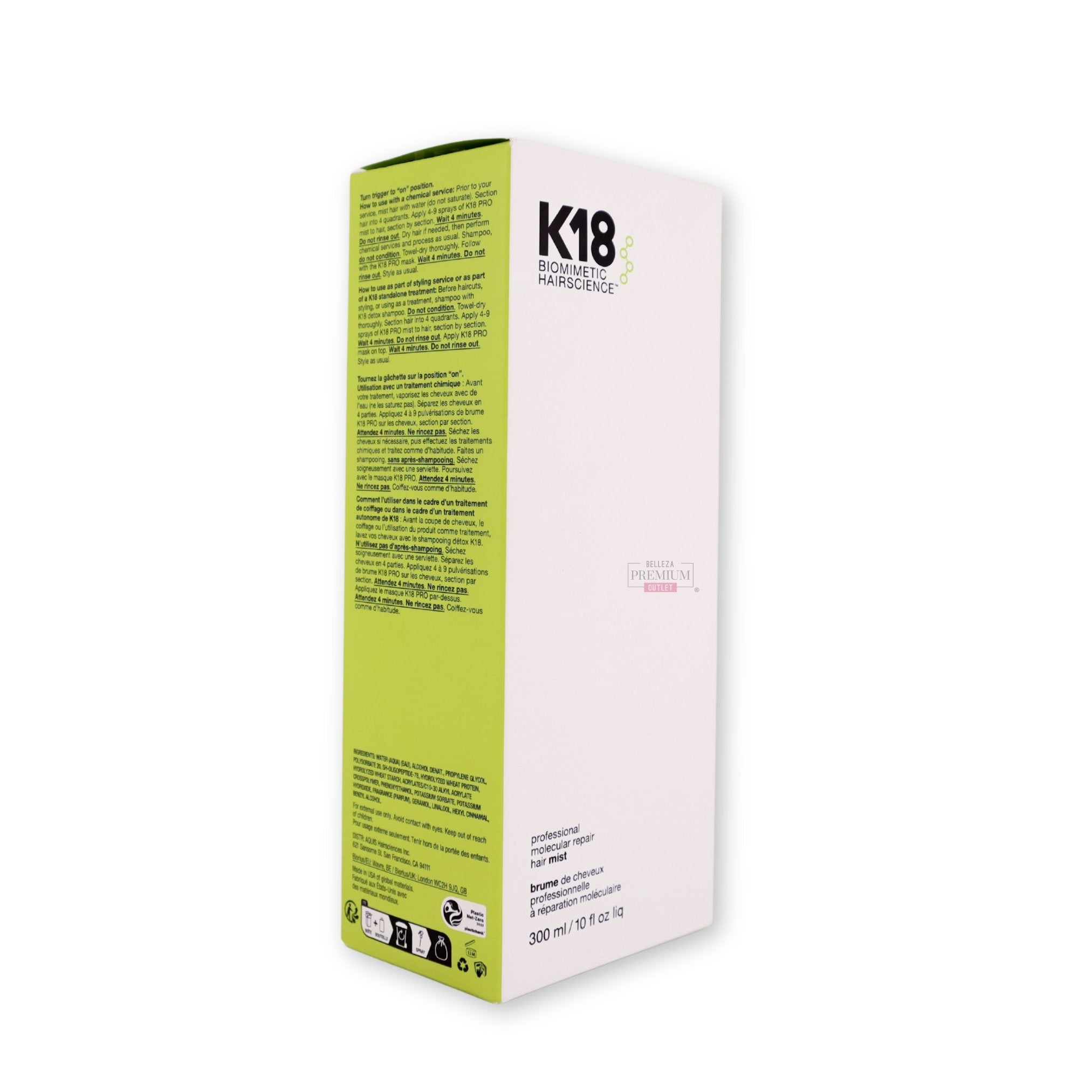 K18 Professional Molecular Repair Hair Mist 300ml – Reparador Capilar Molecular