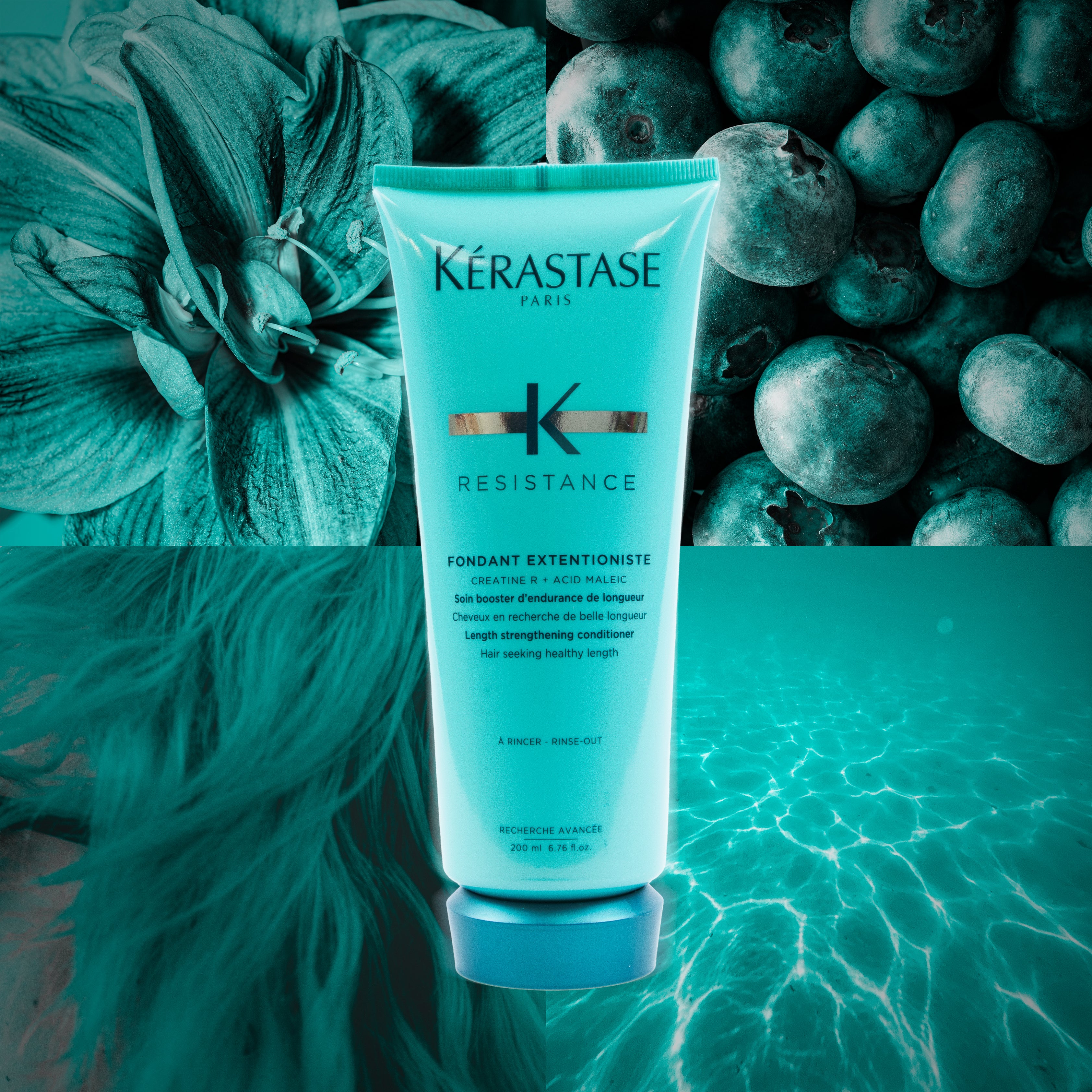 Kérastase Resistance Fondant Extentioniste 200ml – Acondicionador Fortalecedor para Crecimiento y Longitud del Cabello