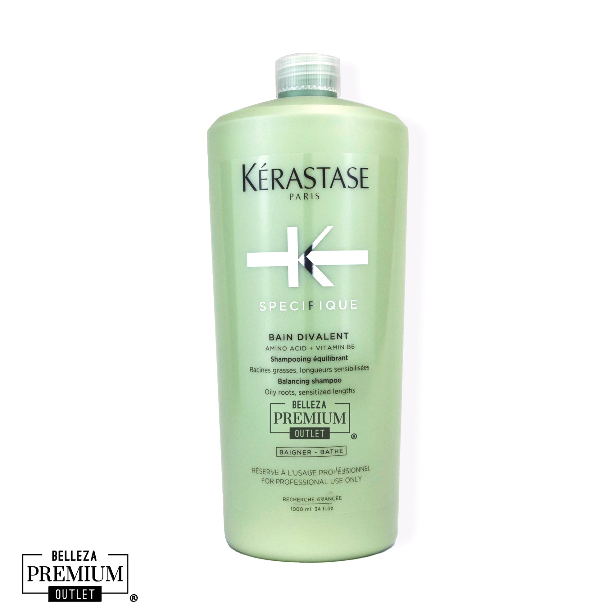 Kérastase Spécifique Bain Divalent 1000ml – Equilibrio Perfecto para Raíces Grasas y Puntas Secas
