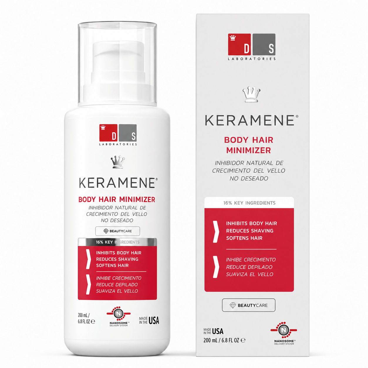 DS Laboratories Keramene Body Hair Minimizer–Tratamiento Corporal Uso Tópico 200ml