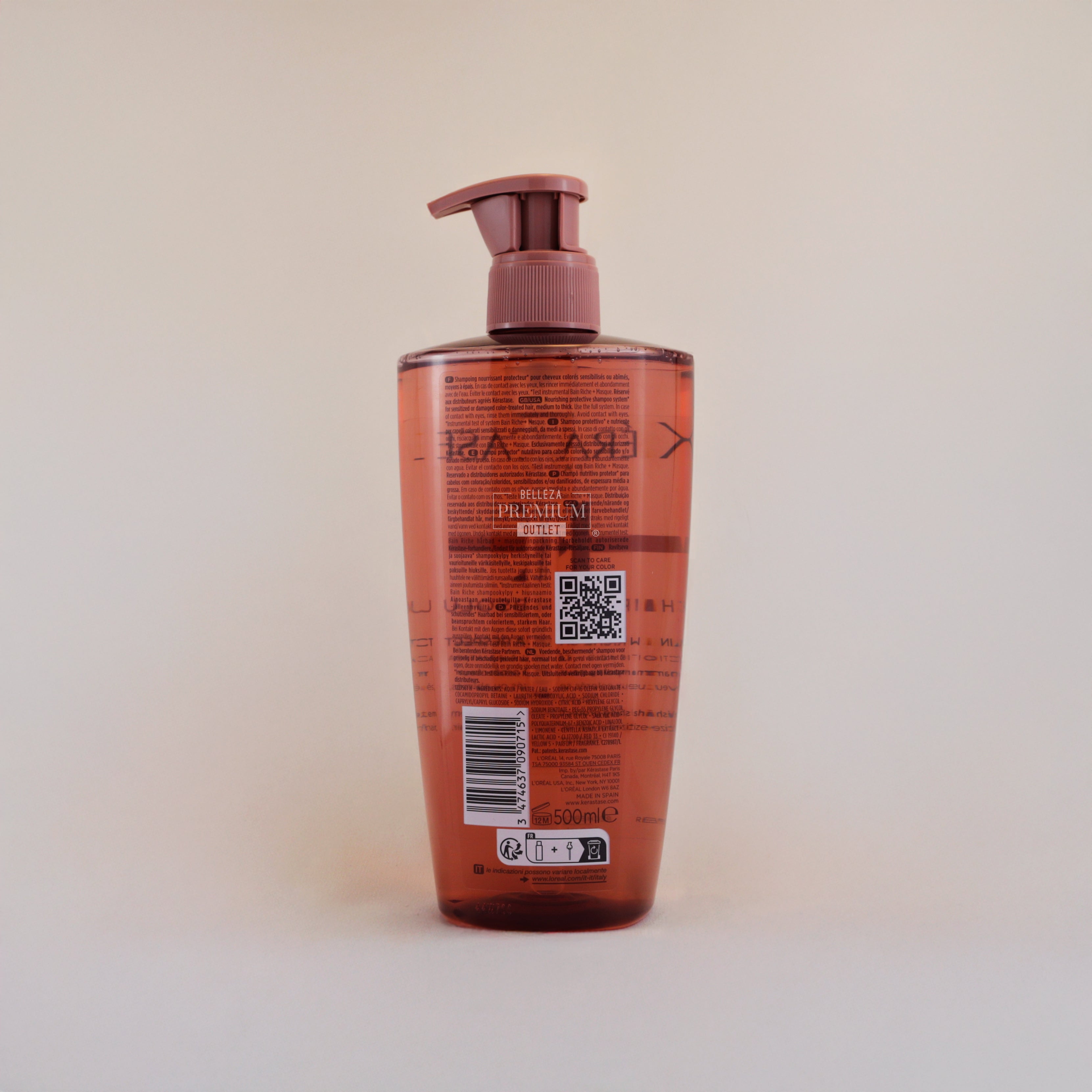 Kerastase Chroma Absolu Bain Riche Chroma Respect 500ml: Nutrición y Brillo Sublime para Cabello Teñido