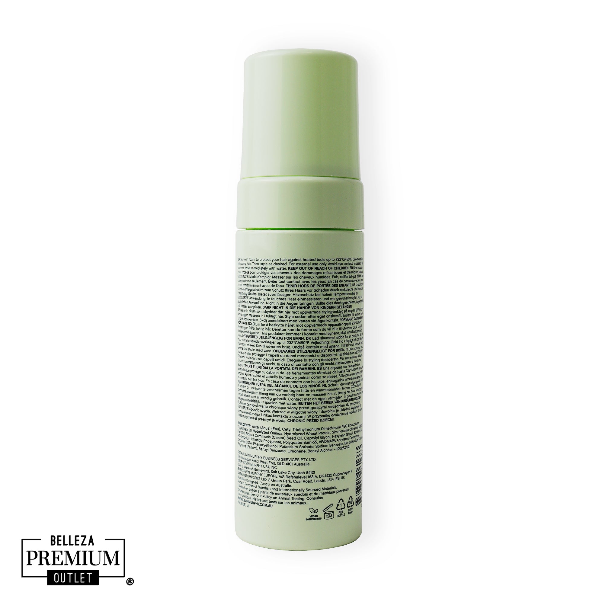 Kevin Murphy Heated Defense espuma protectora térmica 150 ml – Defensa total contra el calor para tu cabello
