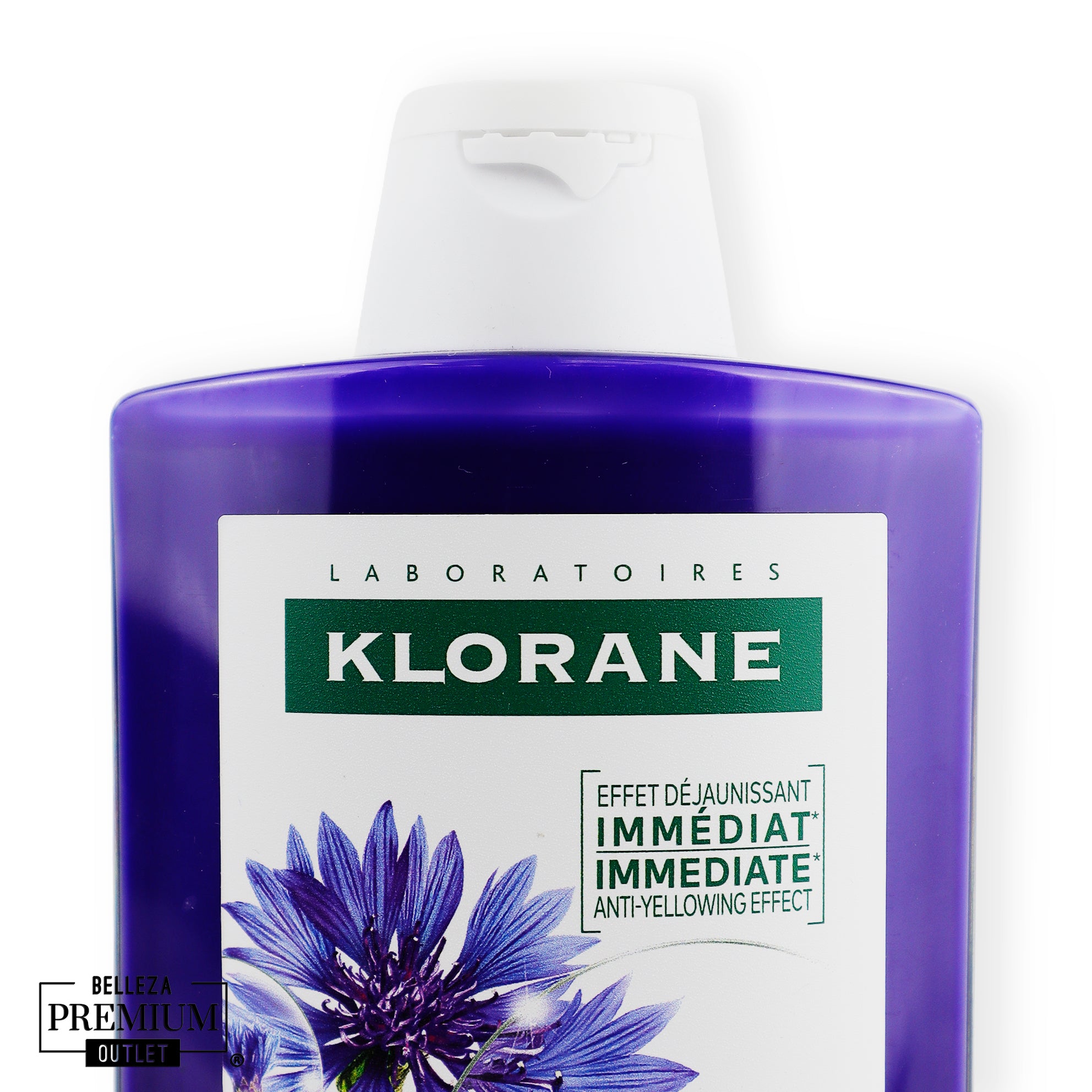 Klorane Anti-Yellow Shampoo 400ml – Revive el Brillo y la Pureza del Cabello Blanco o Canoso