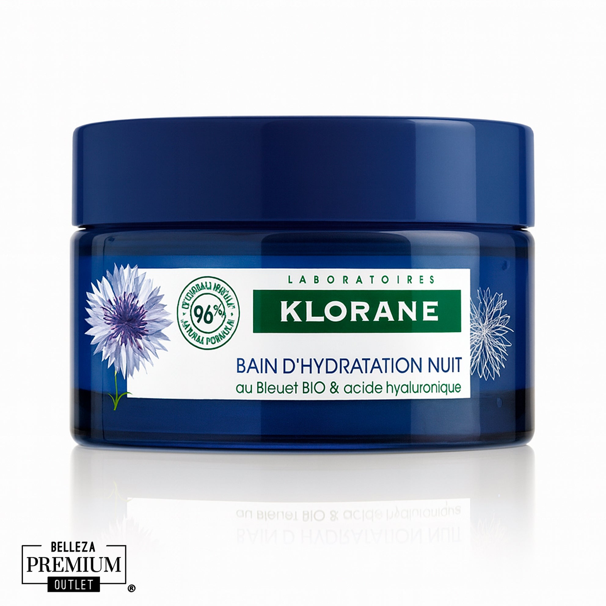 Klorane Mascarilla de Dormir con Aciano y Ácido Hialurónico 16oz — Reparación Nocturna y Hidratación Intensa para el Cabello