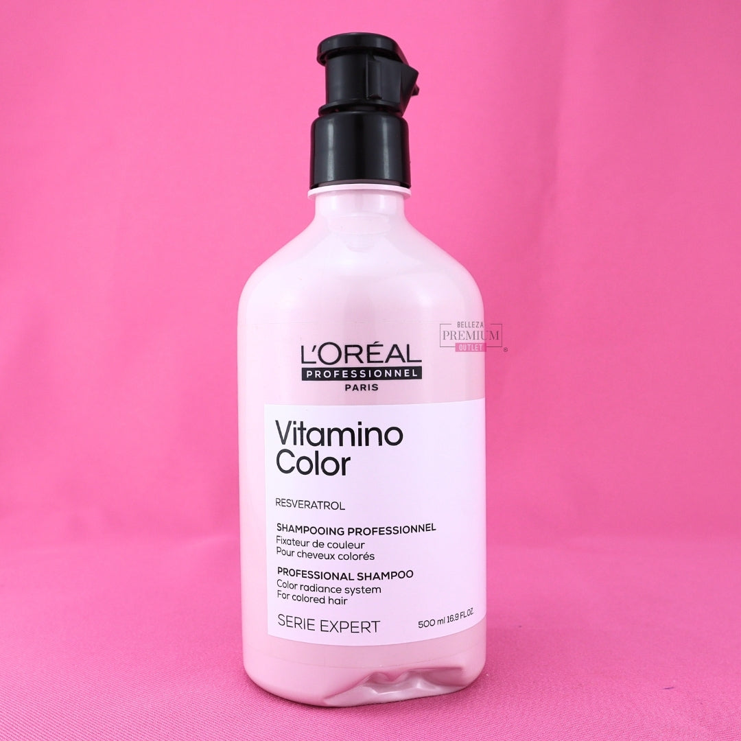 L'OREAL SE SHAMPOO VITAMINO COLOR 500ML TAPA ROTA Y GOLPEADO
