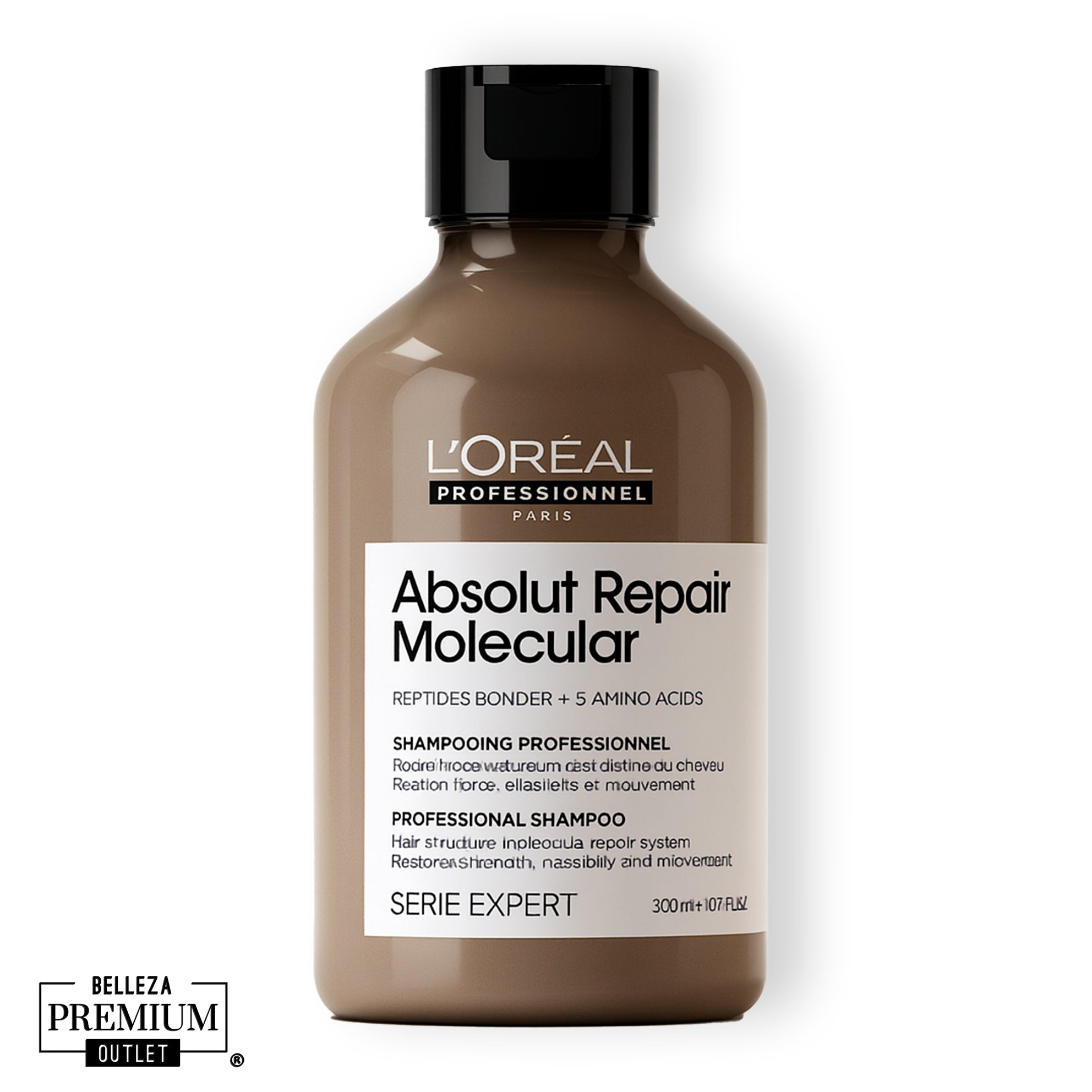 L'Oréal Professionnel Serie Expert Absolut Repair Molecular Shampoo 300ml – Reconstrucción Intensa y Fuerza Molecular para Cabello Dañado