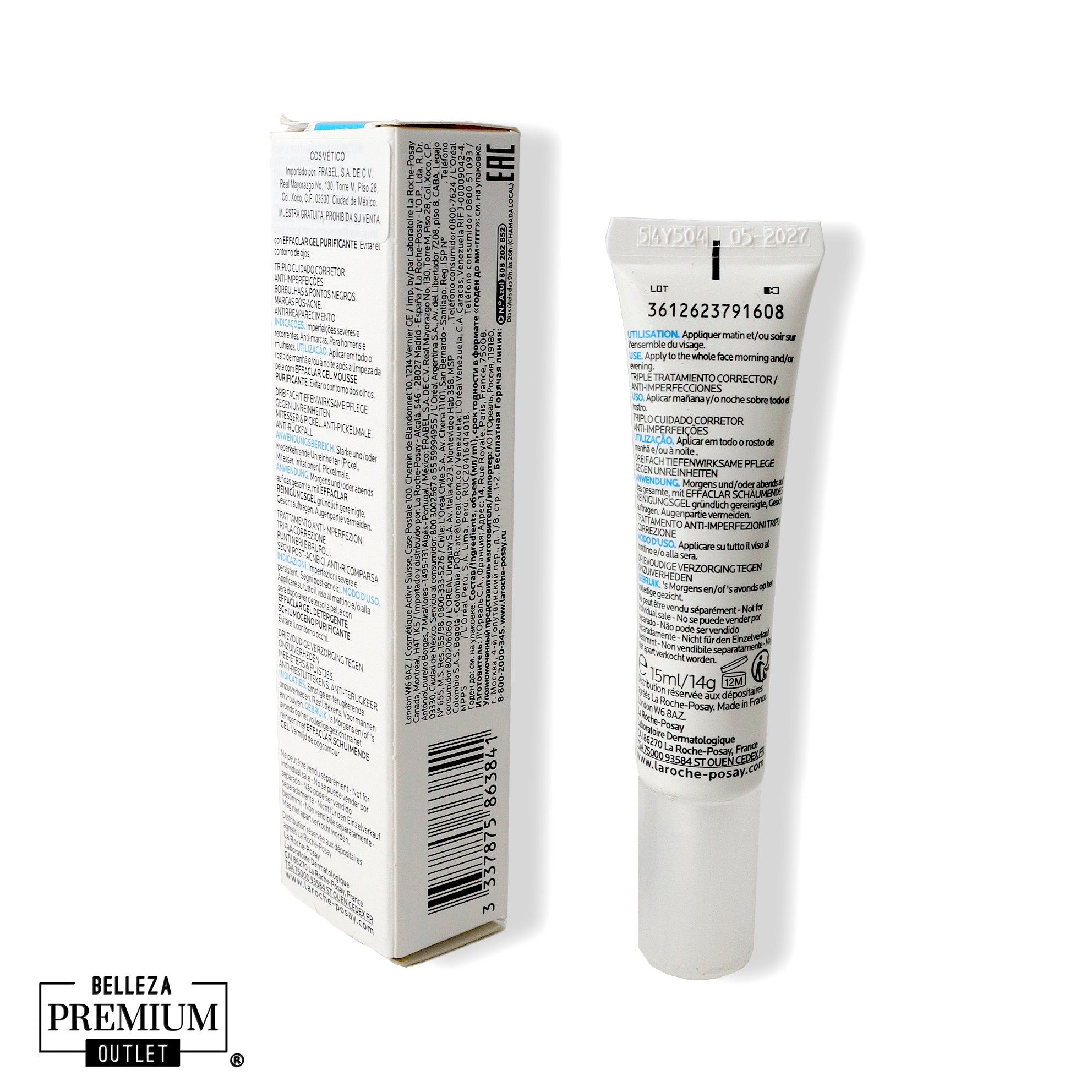 La Roche-Posay Effaclar Duo(+) M 40ml – Tratamiento Anti-Imperfecciones Matificante para Piel Grasa