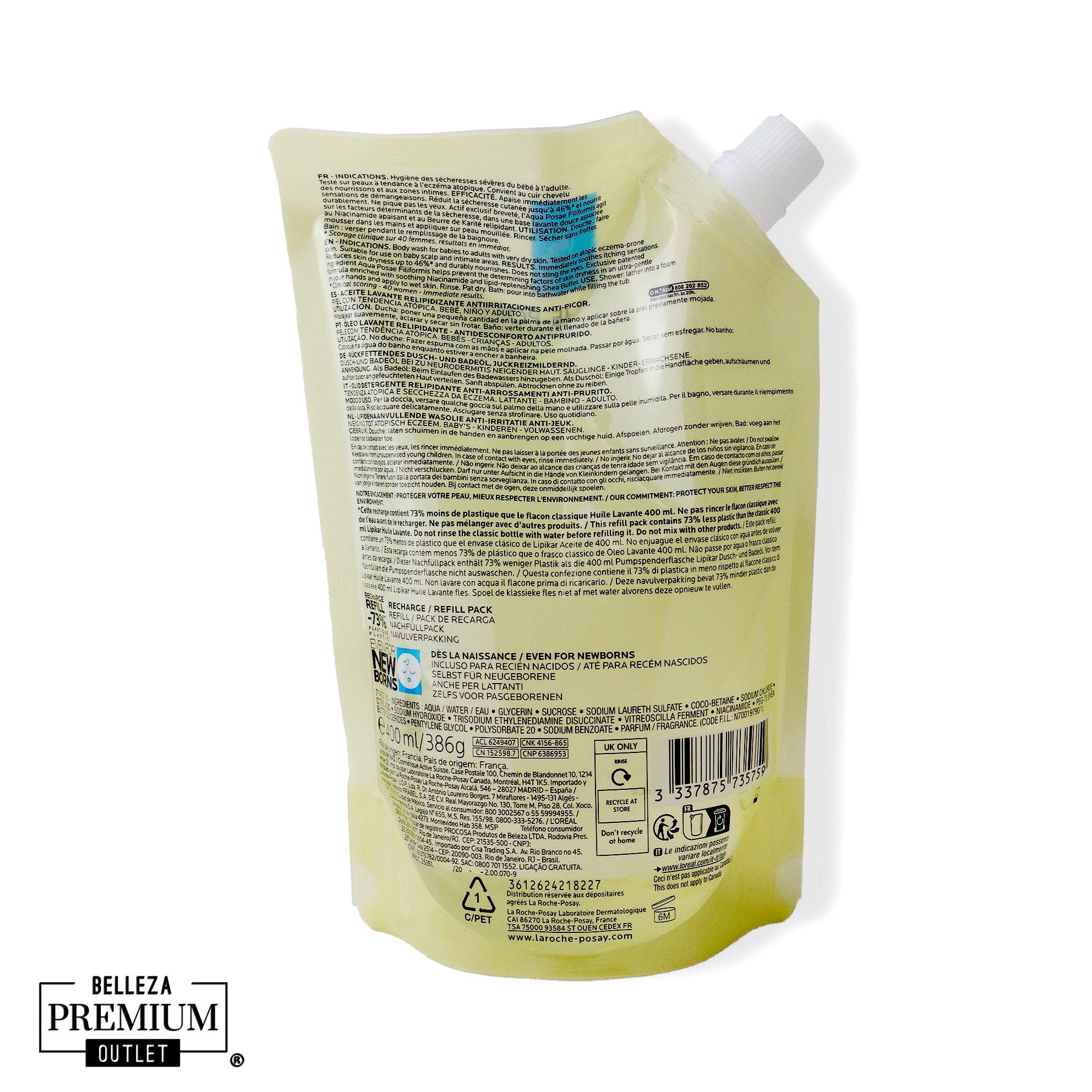 La Roche-Posay Lipikar AP+ Eco-Refill Cleansing Oil 400 ml