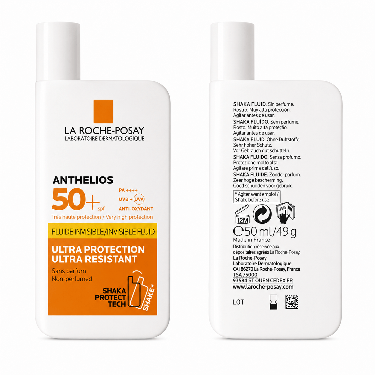 La Roche-Posay Anthelios Shaka Fluide SPF50+ 50ml – Protección Solar Ultra-Ligera y Alta Eficacia
