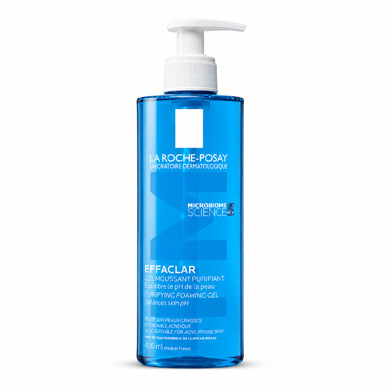La Roche-Posay Effaclar Gel Moussant 400ml – Limpieza Profunda y Suave para Piel Grasa y Sensible