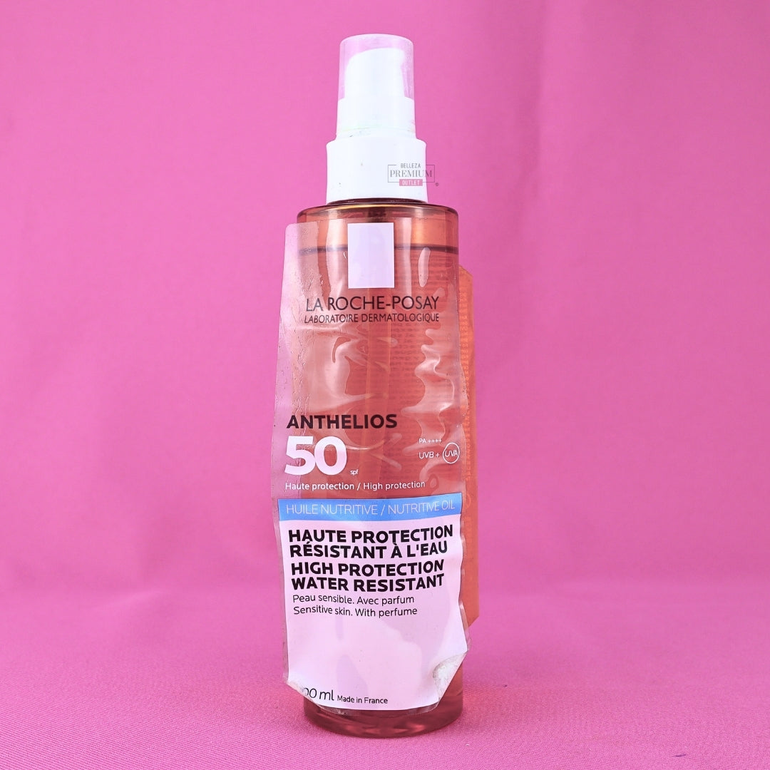 La Roche Posay Anthelios Oil SPF50+ 200ml ETIQUETAS DESPEGADAS, DERRAMADO