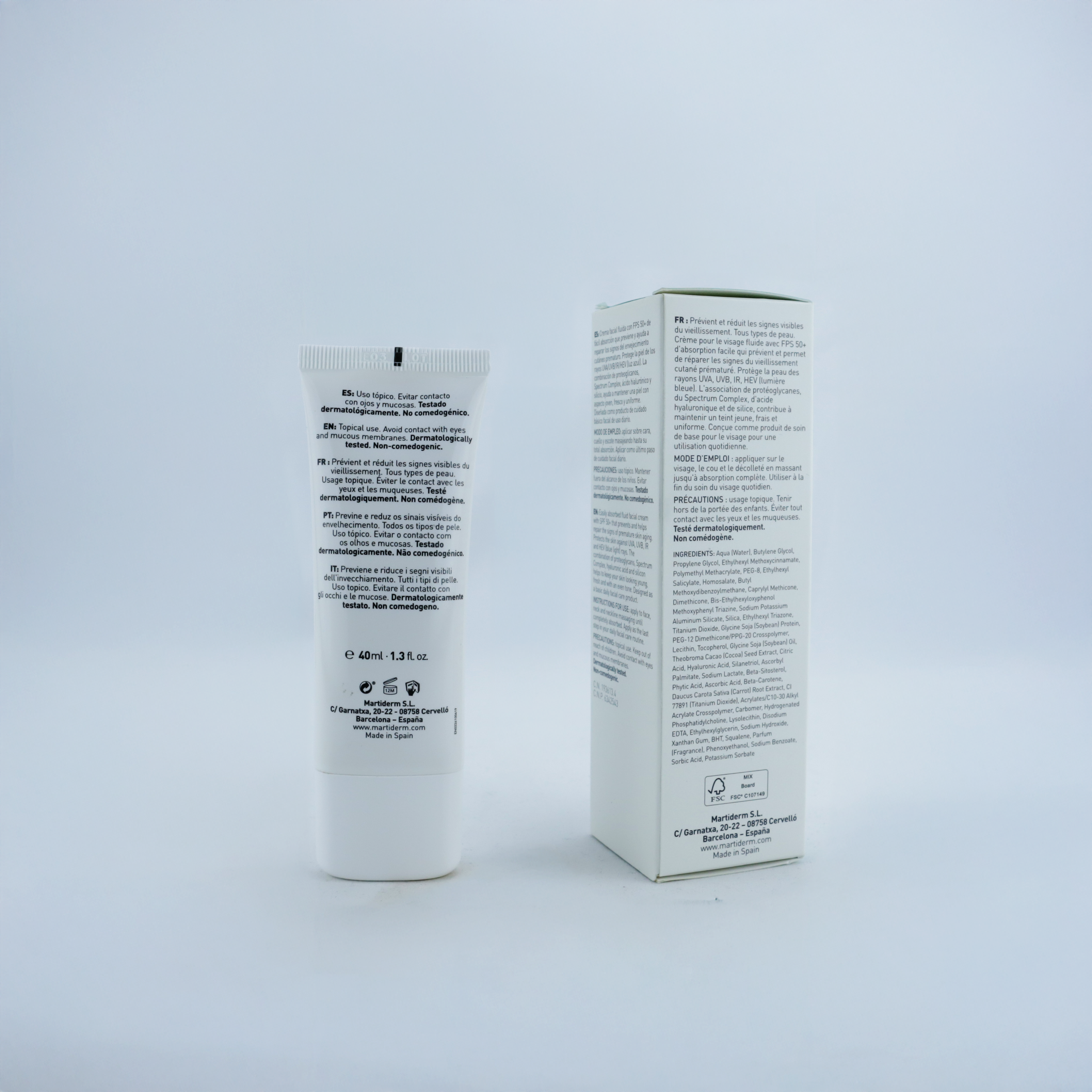 Martiderm THE ORIGINALS PROTEOS SCREEN SPF50+ Fluid Cream 40 ml