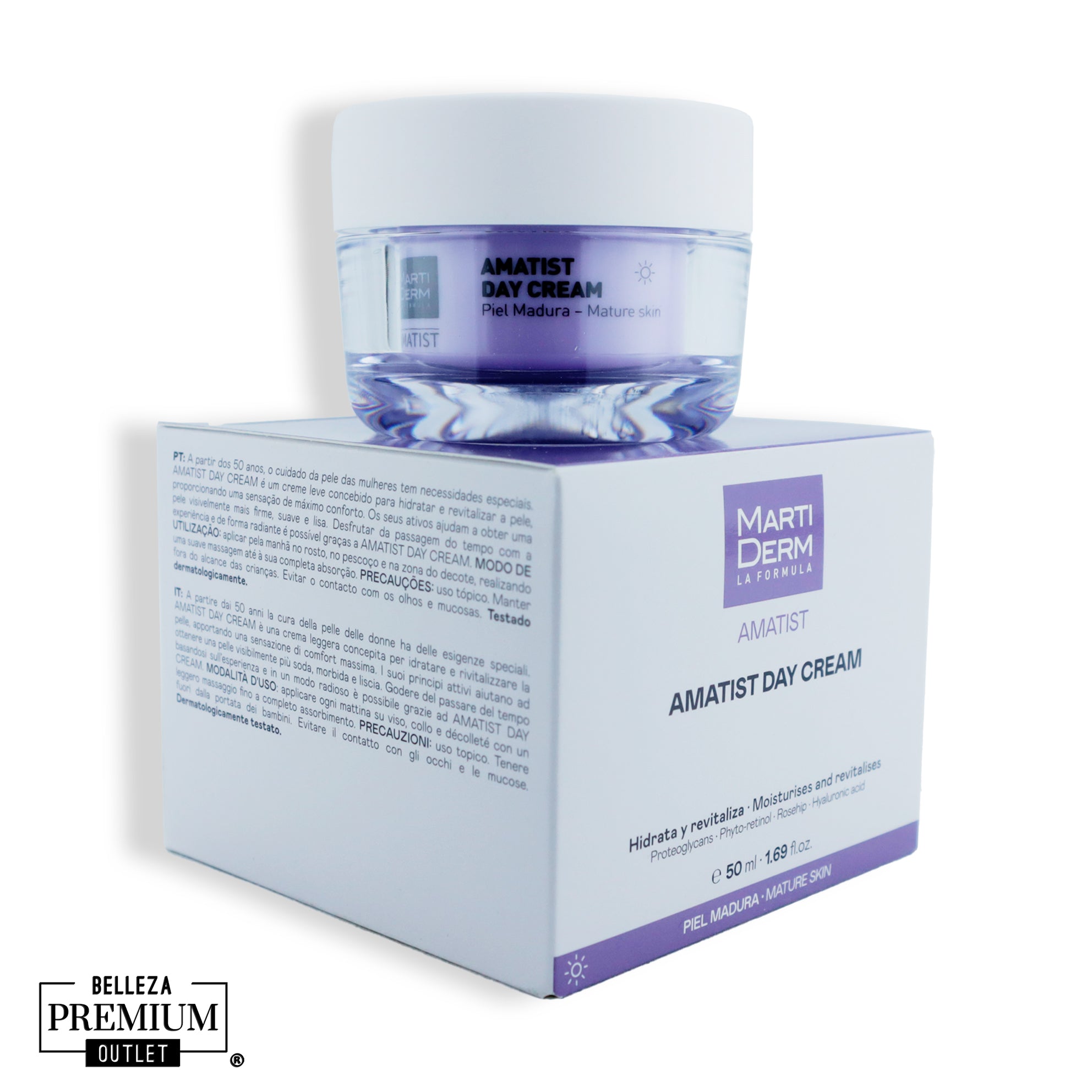 MartiDerm Amatist Day Cream 50ml | Crema Facial Diaria Reafirmante y Protectora