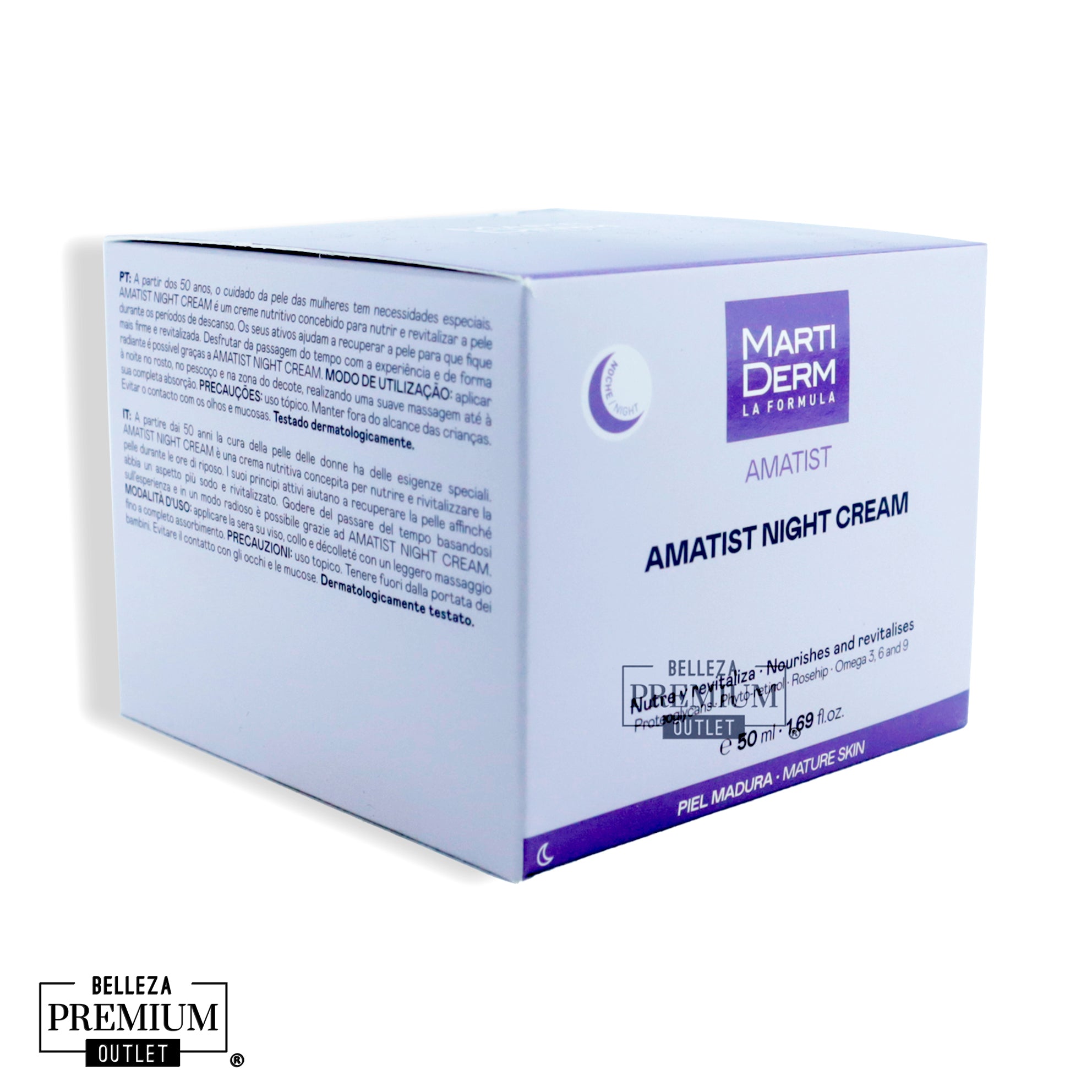MartiDerm Amatist Night Cream 50ml | Crema Nocturna Reafirmante y Regeneradora