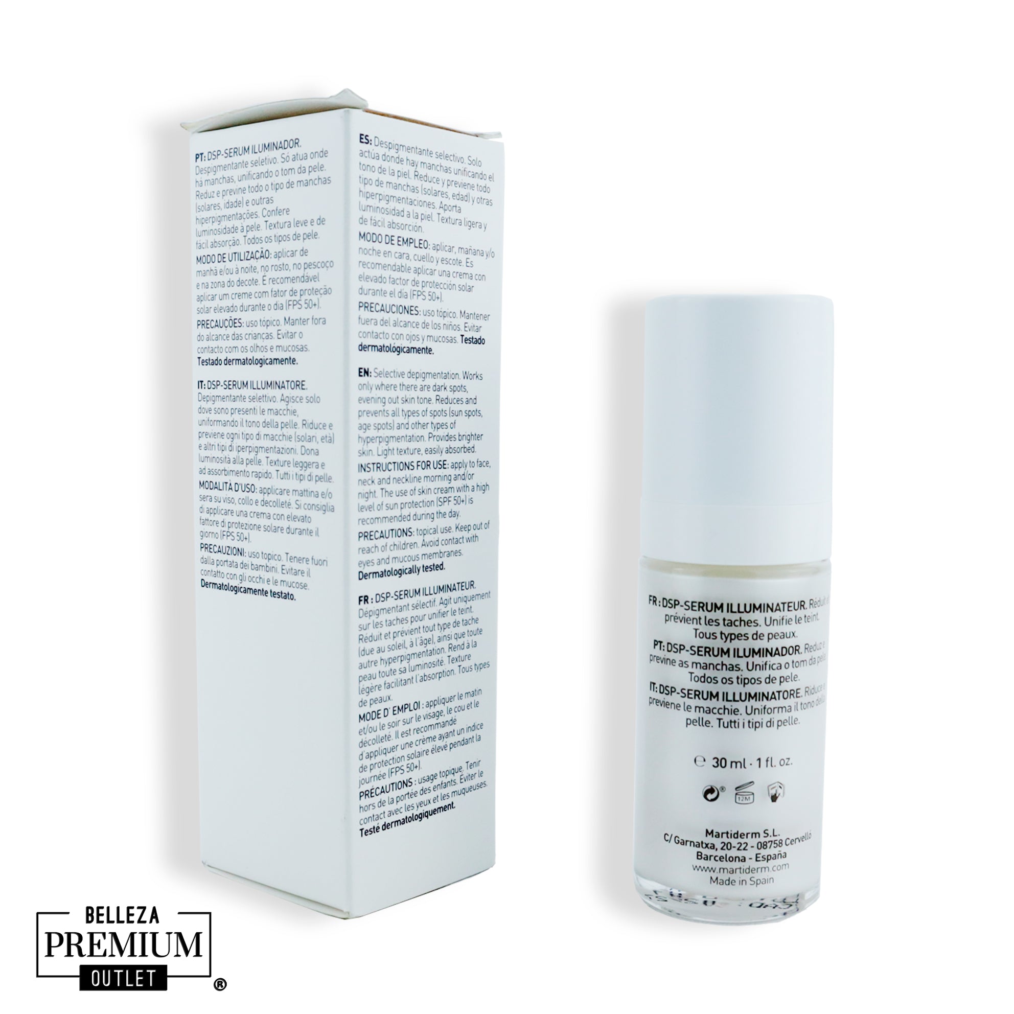 MartiDerm Pigment Zero DSP Serum Iluminador 30ml | Corrección de Manchas y Luminosidad para una Piel Uniforme