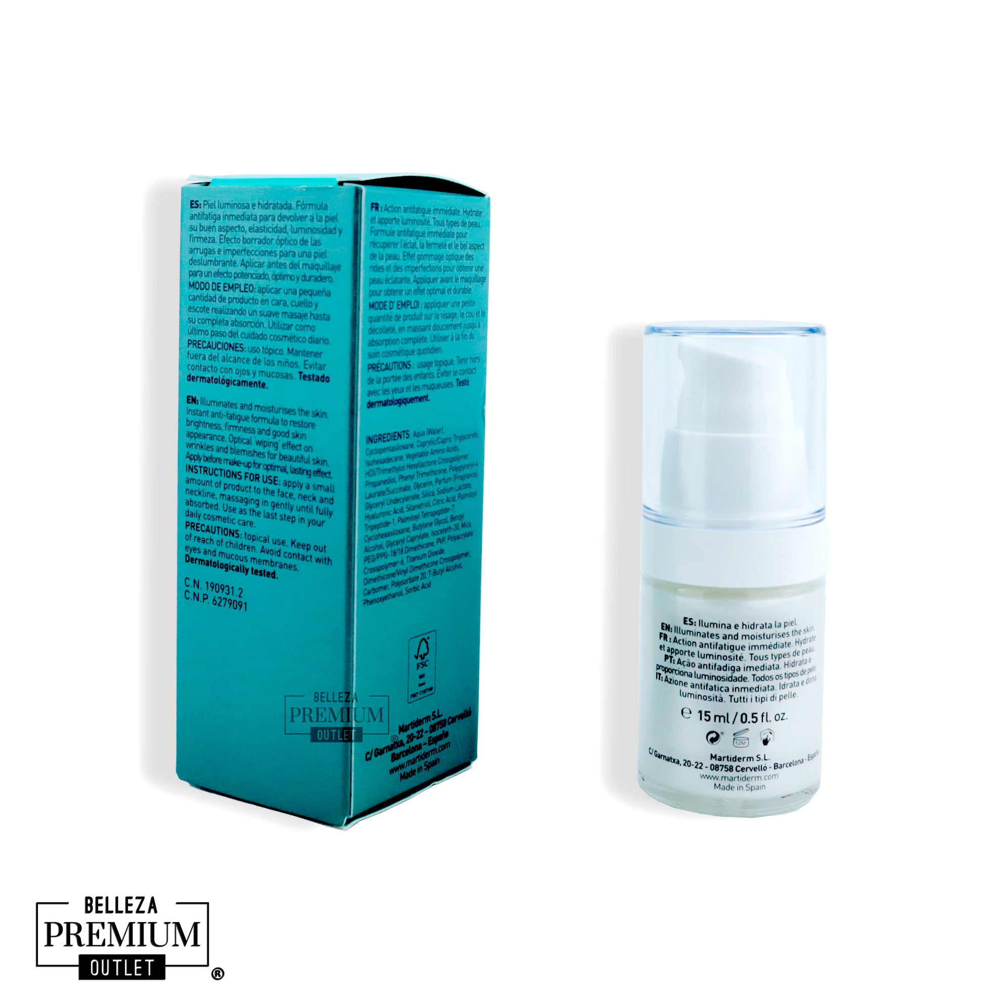 MartiDerm Flash Serum 15ml | Sérum Instantáneo de Luminosidad y Firmeza