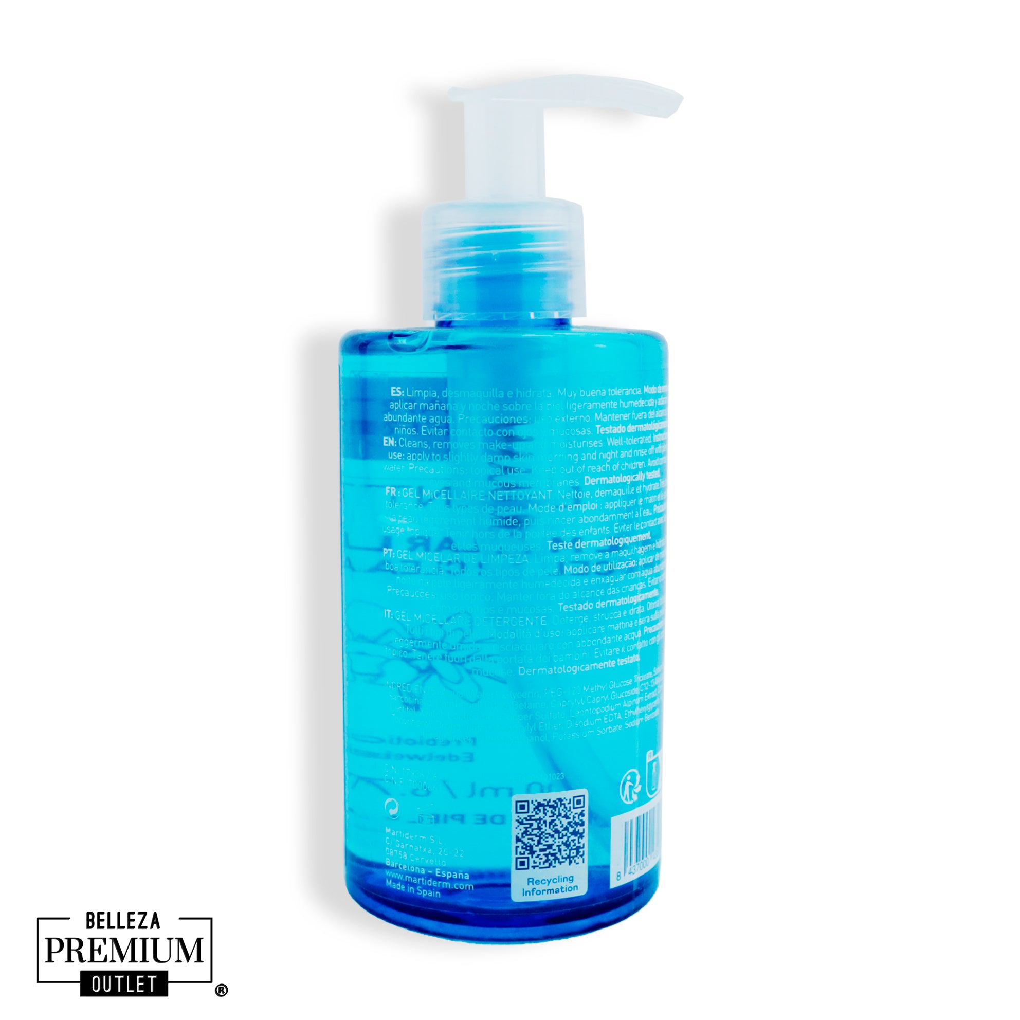 MartiDerm Gel Micelar Limpiador 200ml | Limpieza Profunda y Frescura para Todo Tipo de Piel