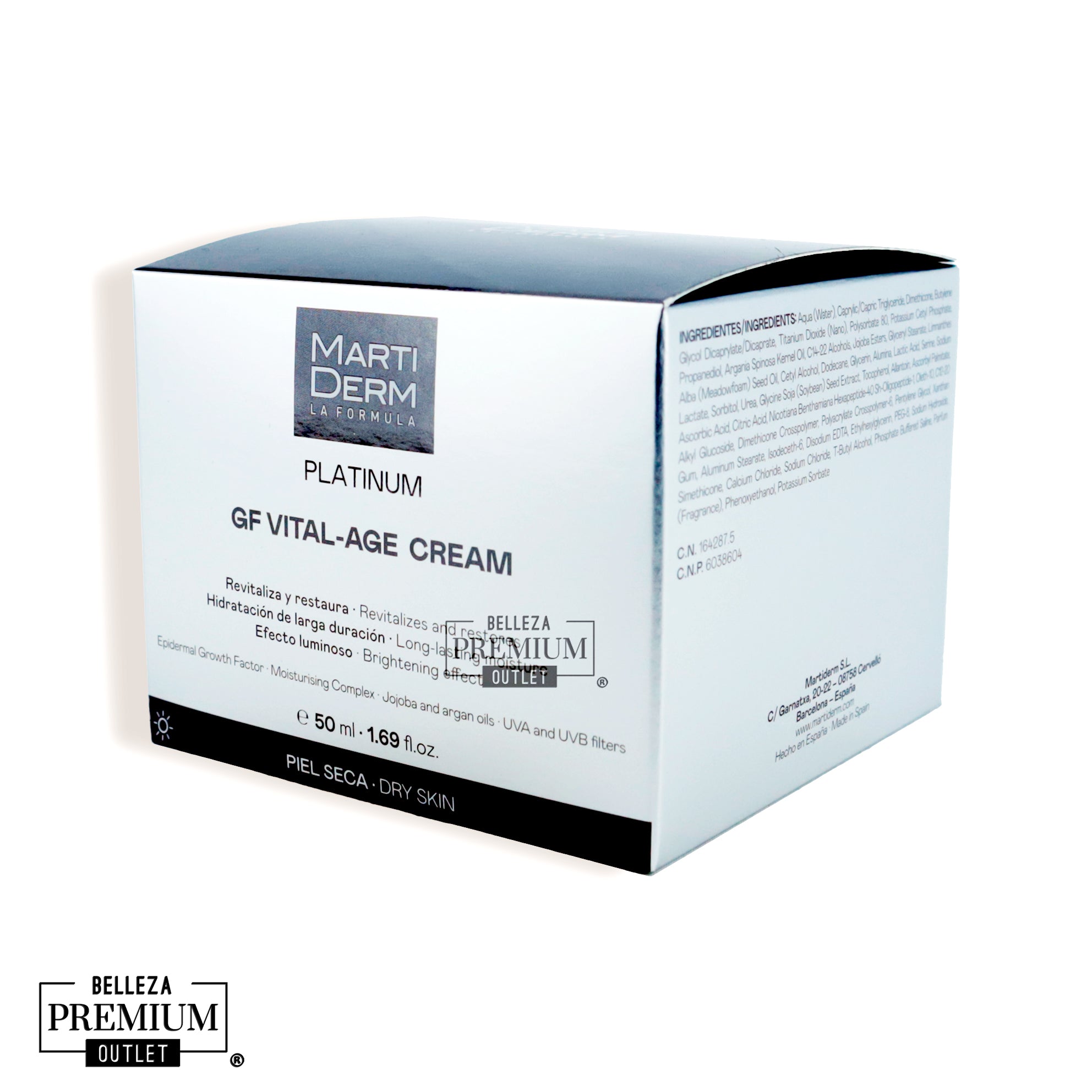 MartiDerm GF Vital Age Day Cream Piel Seca a Muy Seca 50ml | Crema de Día Nutritiva y Reafirmante para Piel Madura