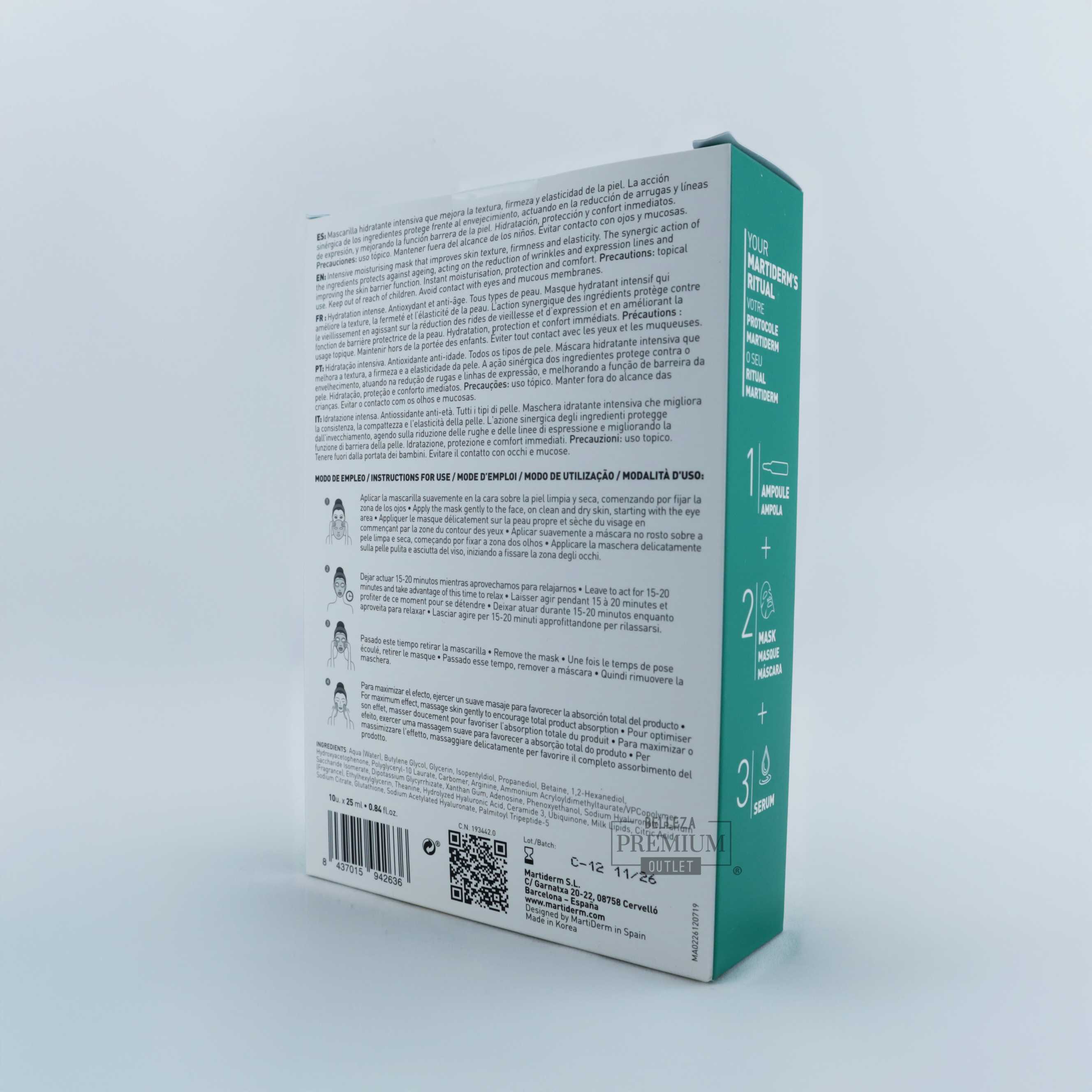 Martiderm MOISTURISING MASK  (10 Pz)