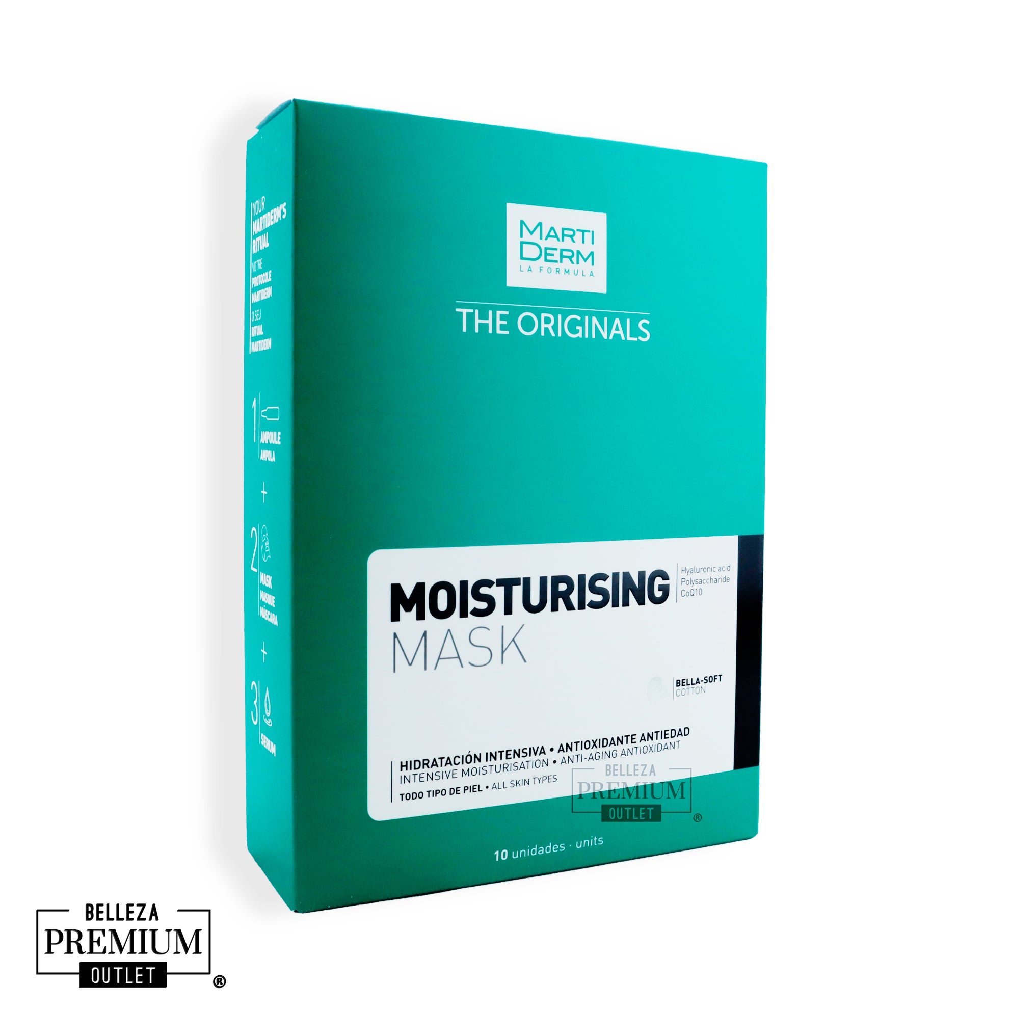 MartiDerm Moisturising Mask 10 Piezas | Hidratación Intensa y Revitalización para la Piel