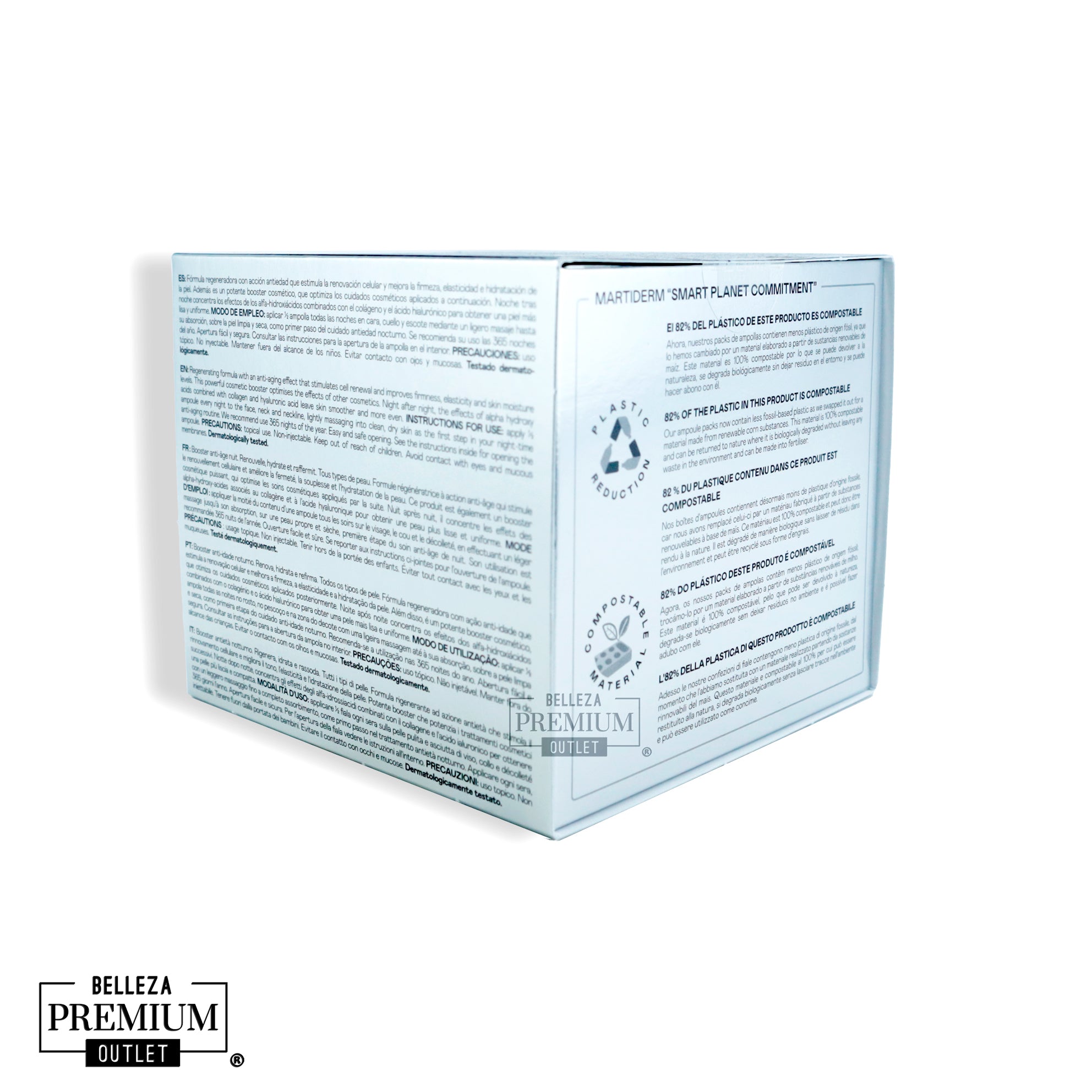 MartiDerm Platinum Night Renew 30 Ampollas (EASY OPEN) | Renovación Nocturna y Antiedad para una Piel Más Firme y Luminosa