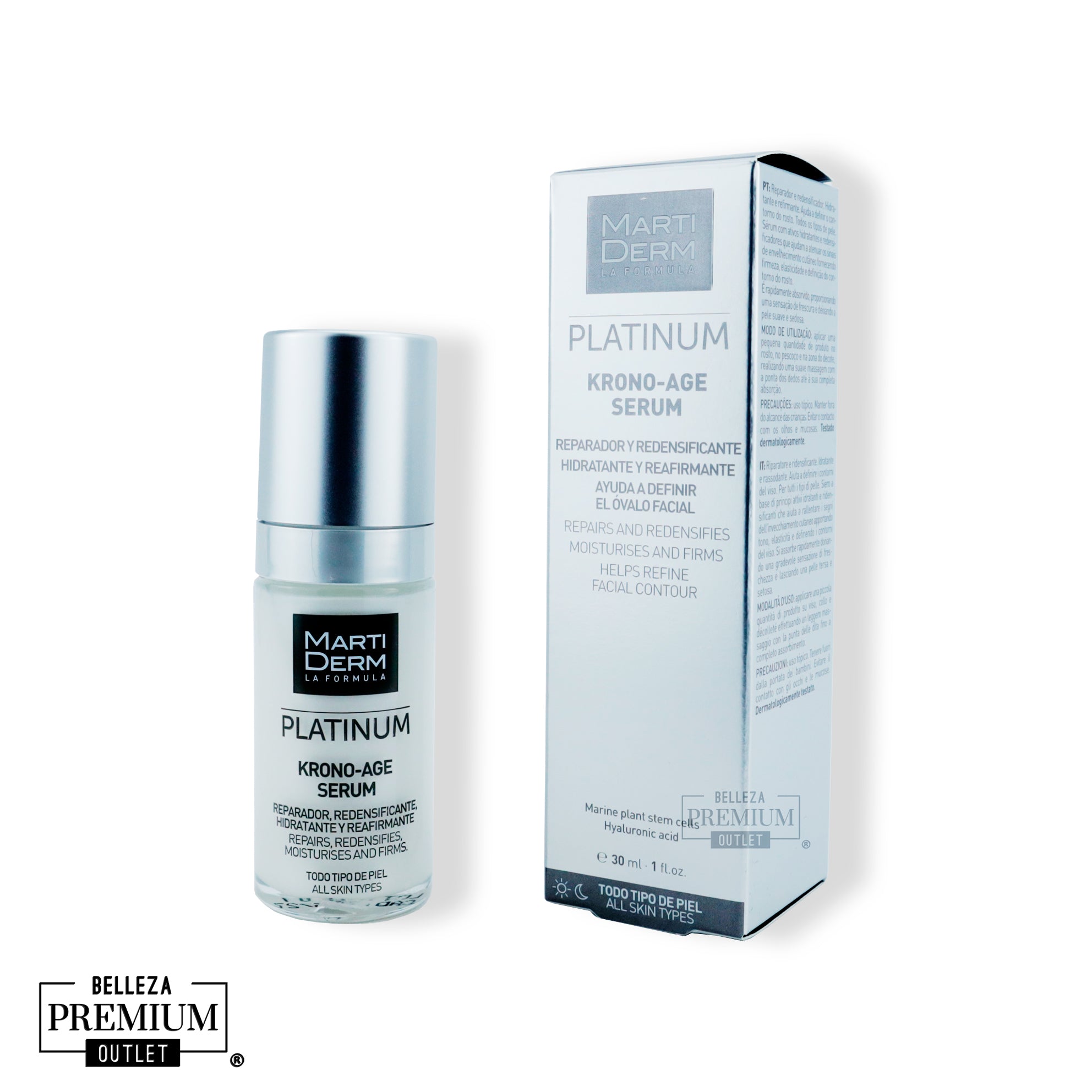 MartiDerm Platinum Serum Krono Age 30ml | Anti-Edad Avanzado para una Piel Renovada y Luminosa