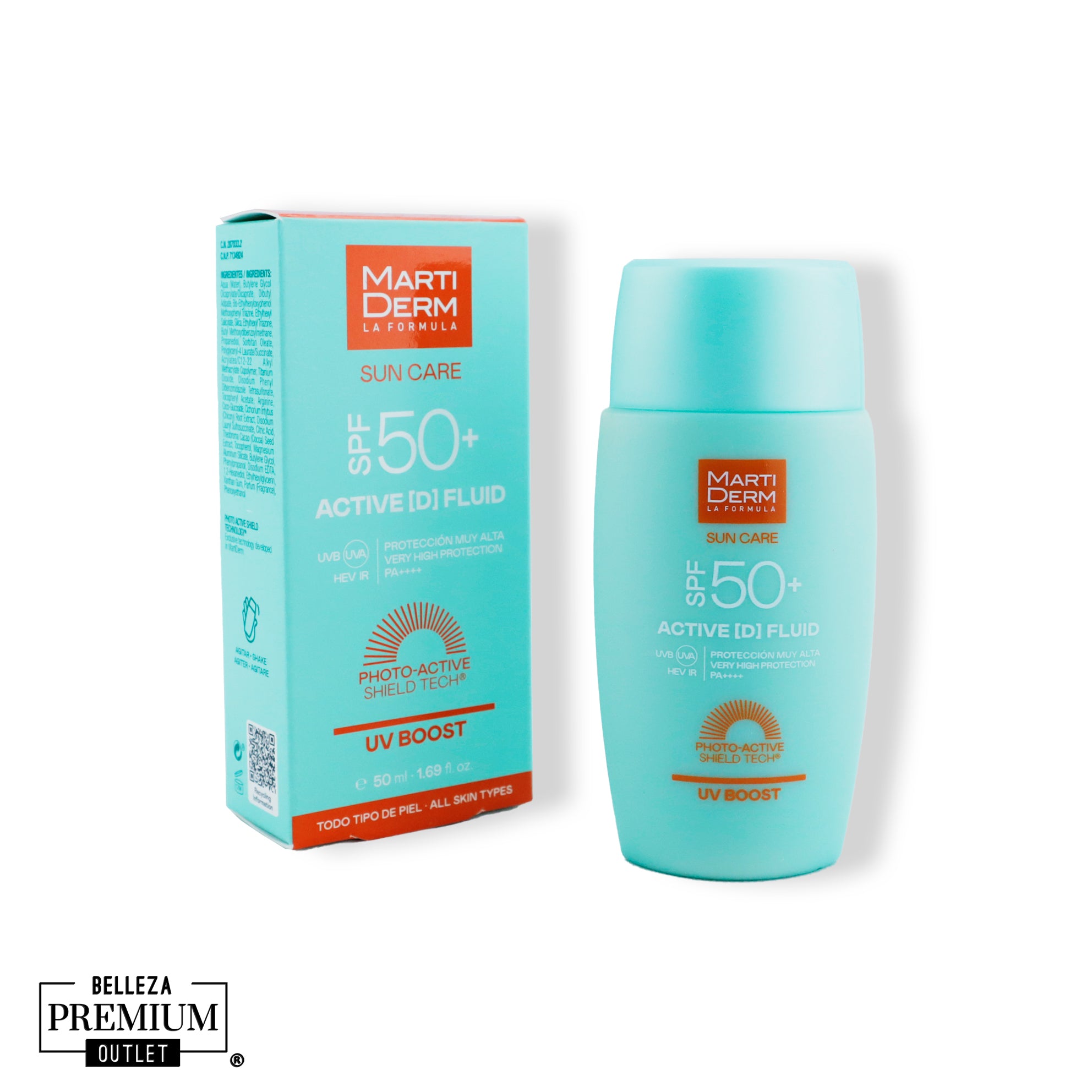Martiderm Sun Care Active D Fluide SPF50+ 50ml: Protección Inteligente con un Toque de Vitamina D para tu Piel