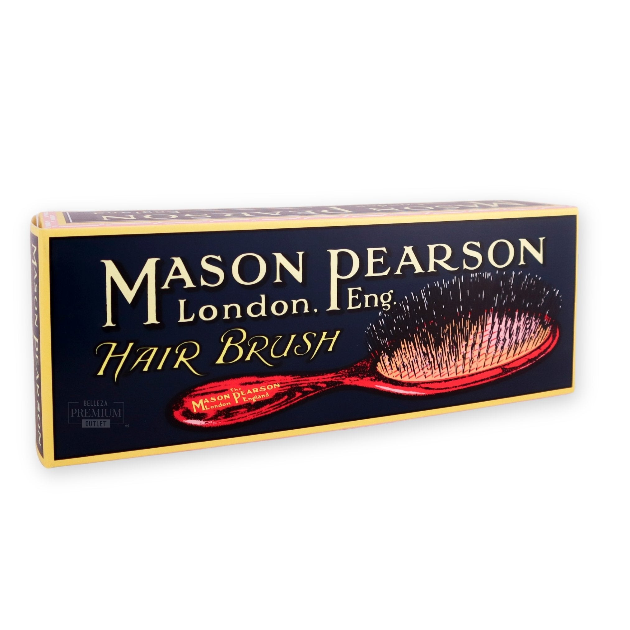 Mason Pearson BN1 Populair Bristle & Nylon Wit | Cepillo Profesional Compacto para Cabello Suave y Brillante
