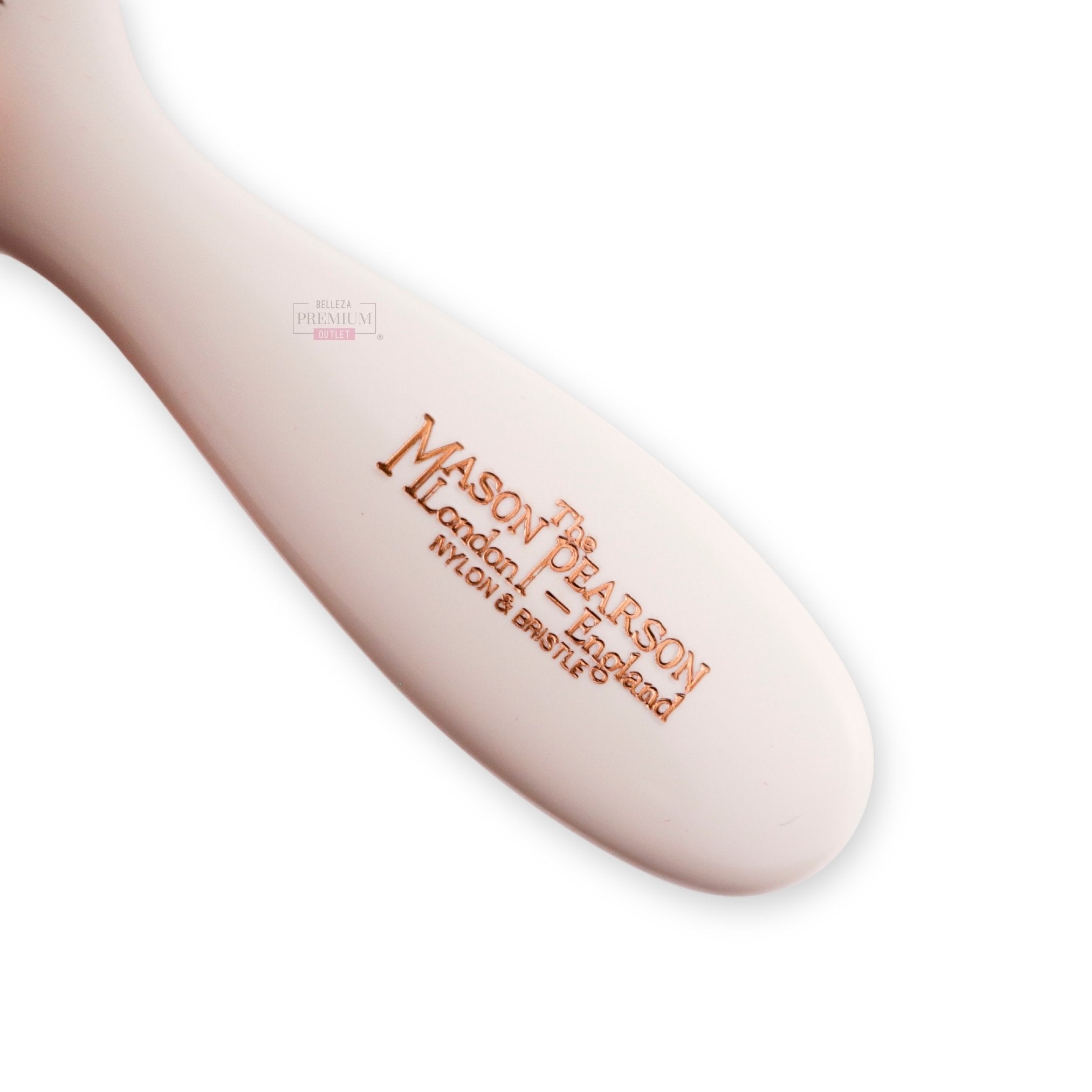 Mason Pearson BN1 Populair Bristle & Nylon Wit | Cepillo Profesional Compacto para Cabello Suave y Brillante