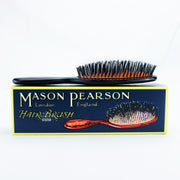 Mason Pearson BN4 Pocket Bristle Zwart – Elegancia Compacta para un Cabello Siempre Perfecto