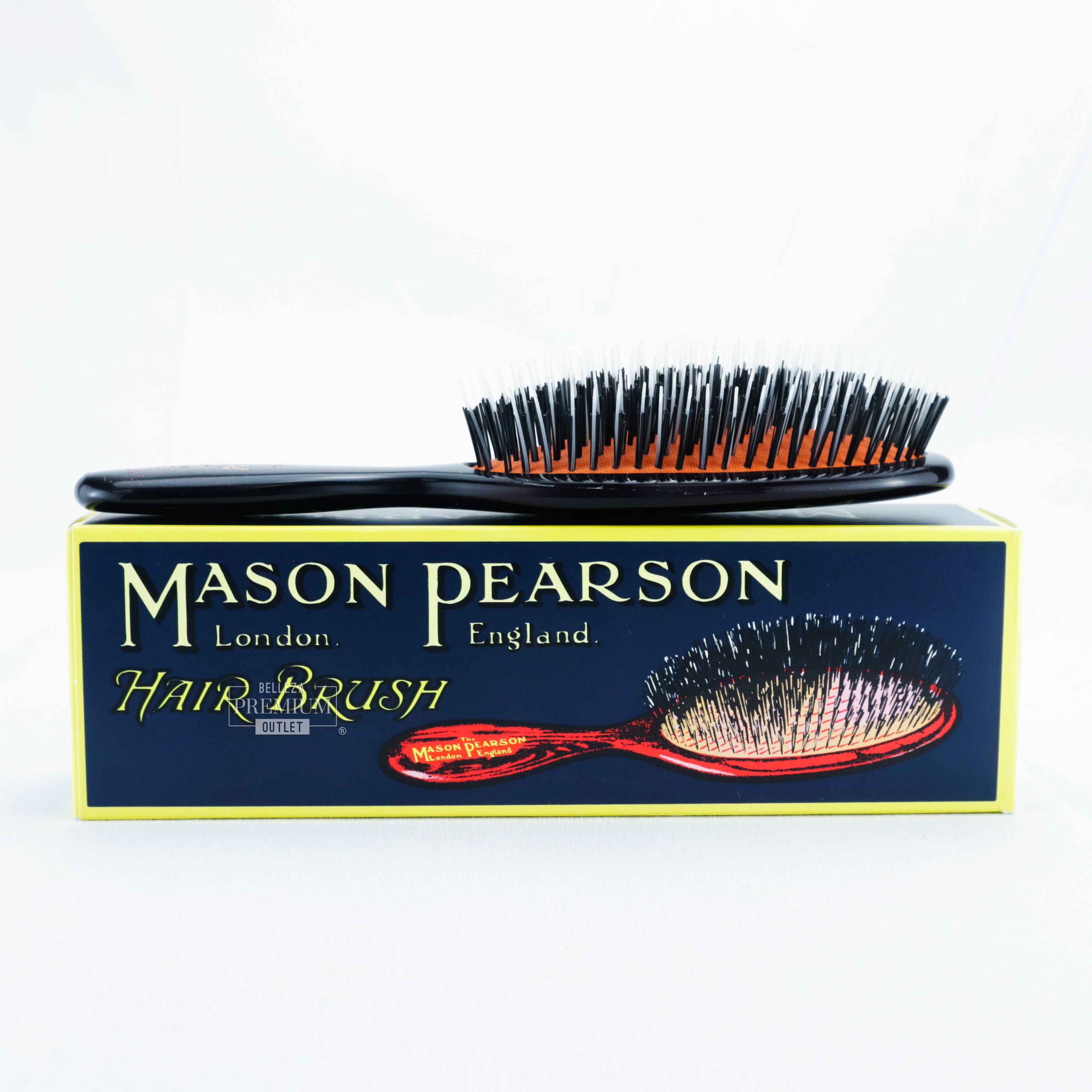 Mason Pearson BN4 Pocket Bristle Zwart – Elegancia Compacta para un Cabello Siempre Perfecto