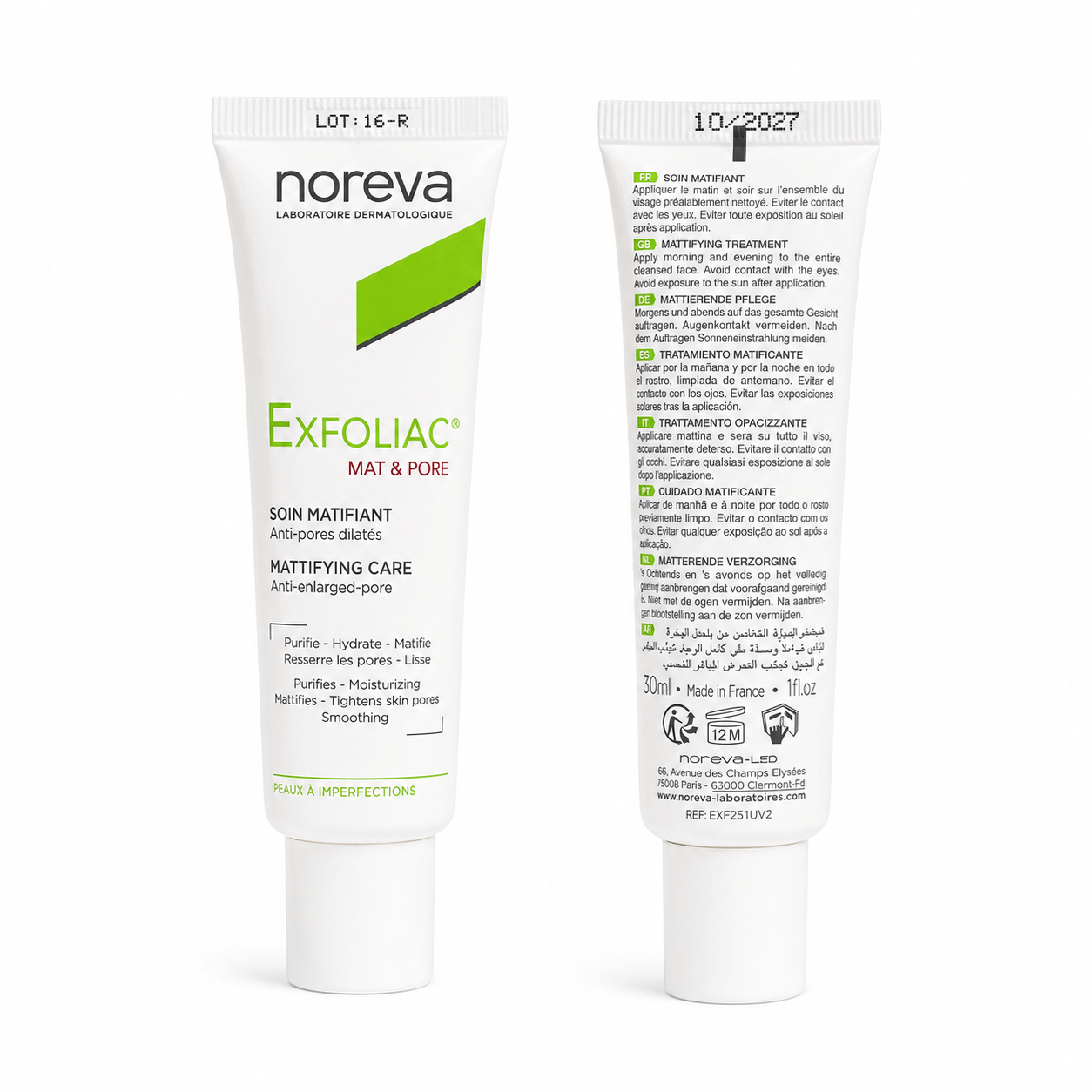 Noreva Exfoliac Mat & Pore-Tratamiento Matificante 30ml