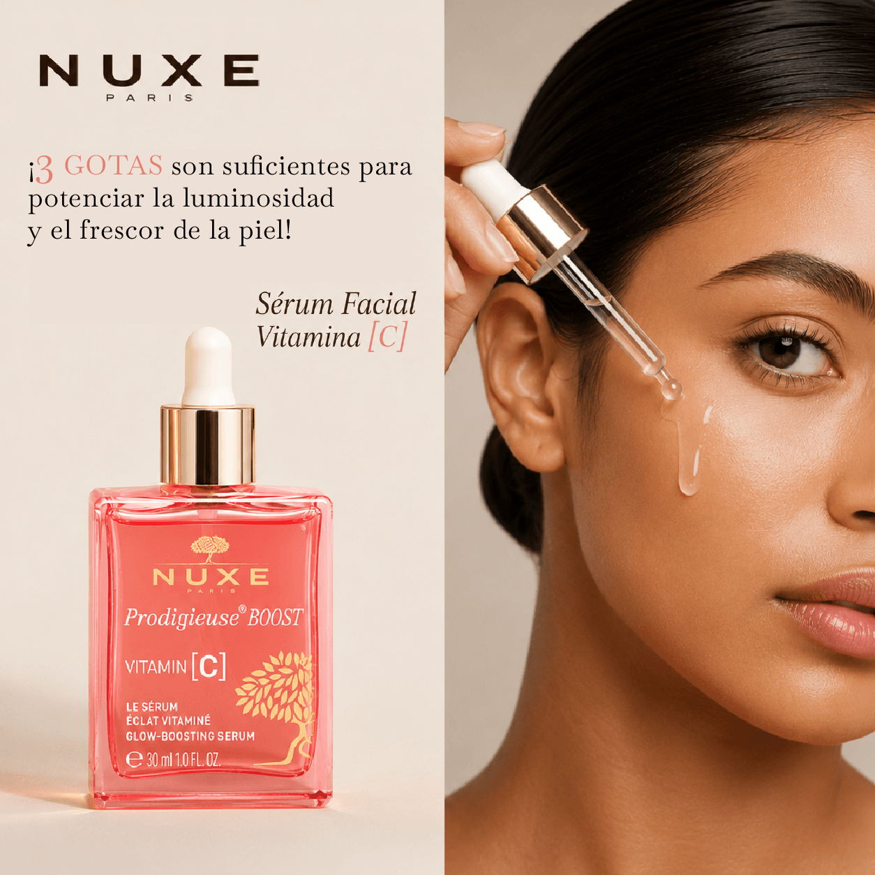 Nuxe Prodigieuse Boost-Serum es un sérum facial 30 ml