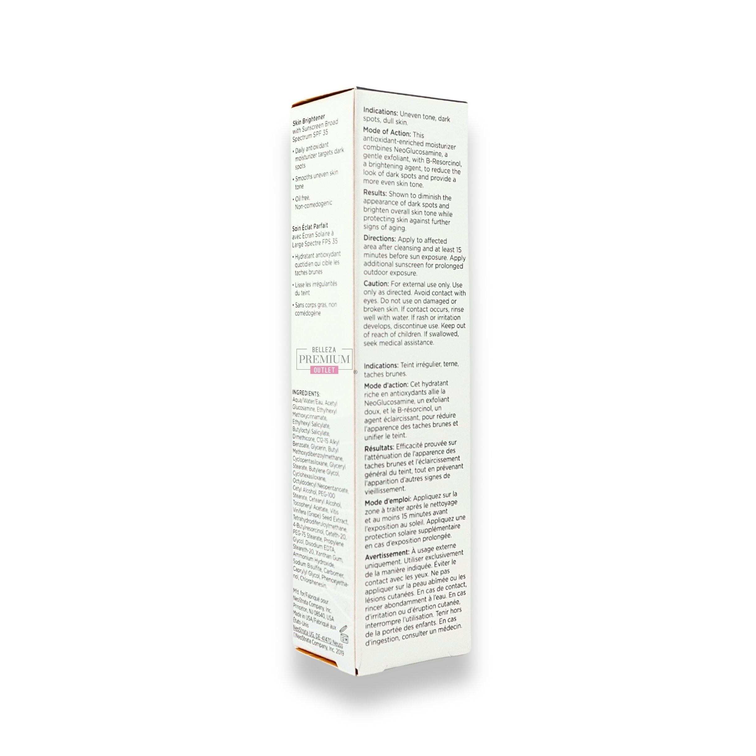 NEOSTRATA Skin Brightener with Sunscreen Broad Spectrum SPF35 40g: Aspecto más luminoso en segundos.