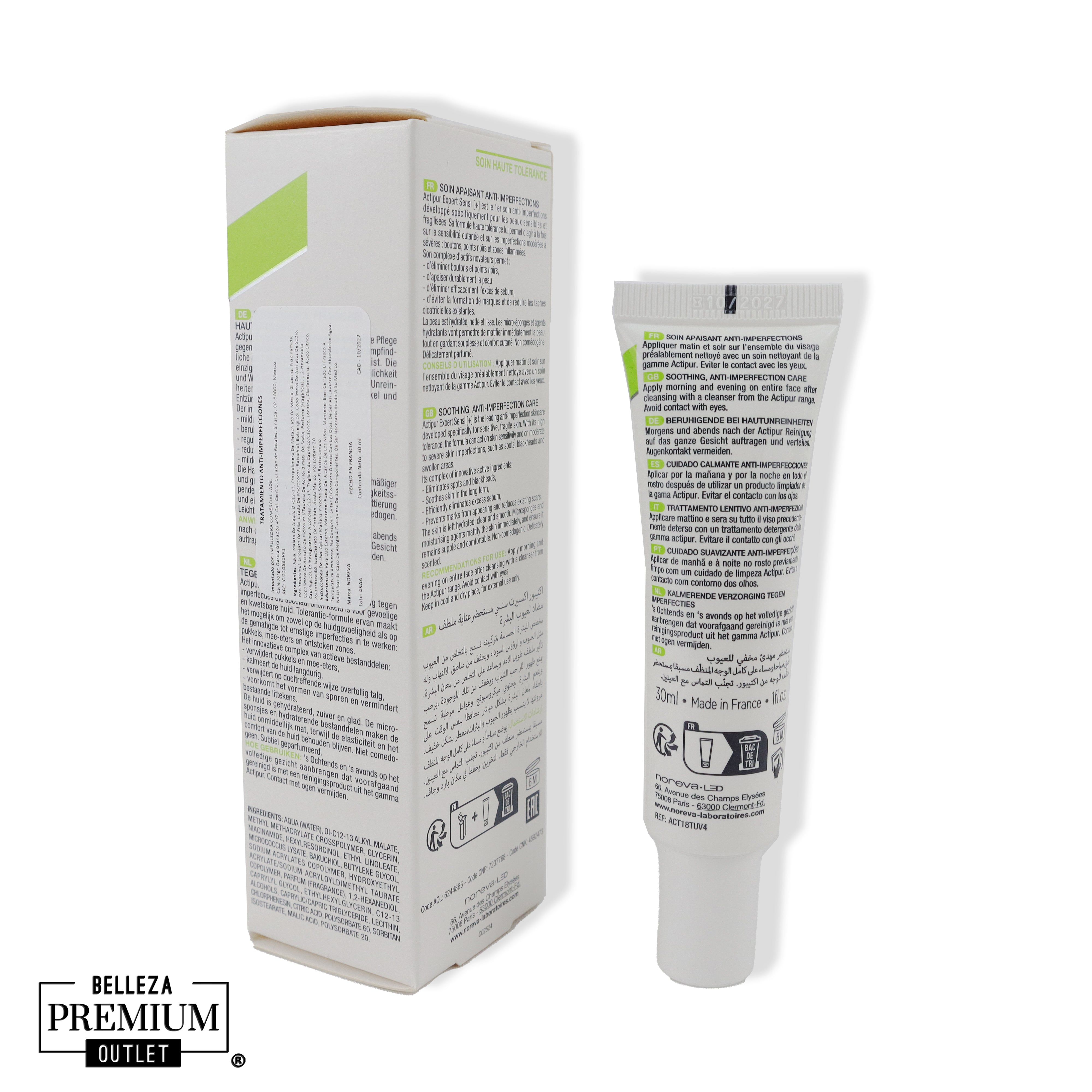 Noreva Actipur Expert Sensi+ – Cuidado Anti-Imperfecciones que Calma, Protege y Embellece tu Piel Sensible