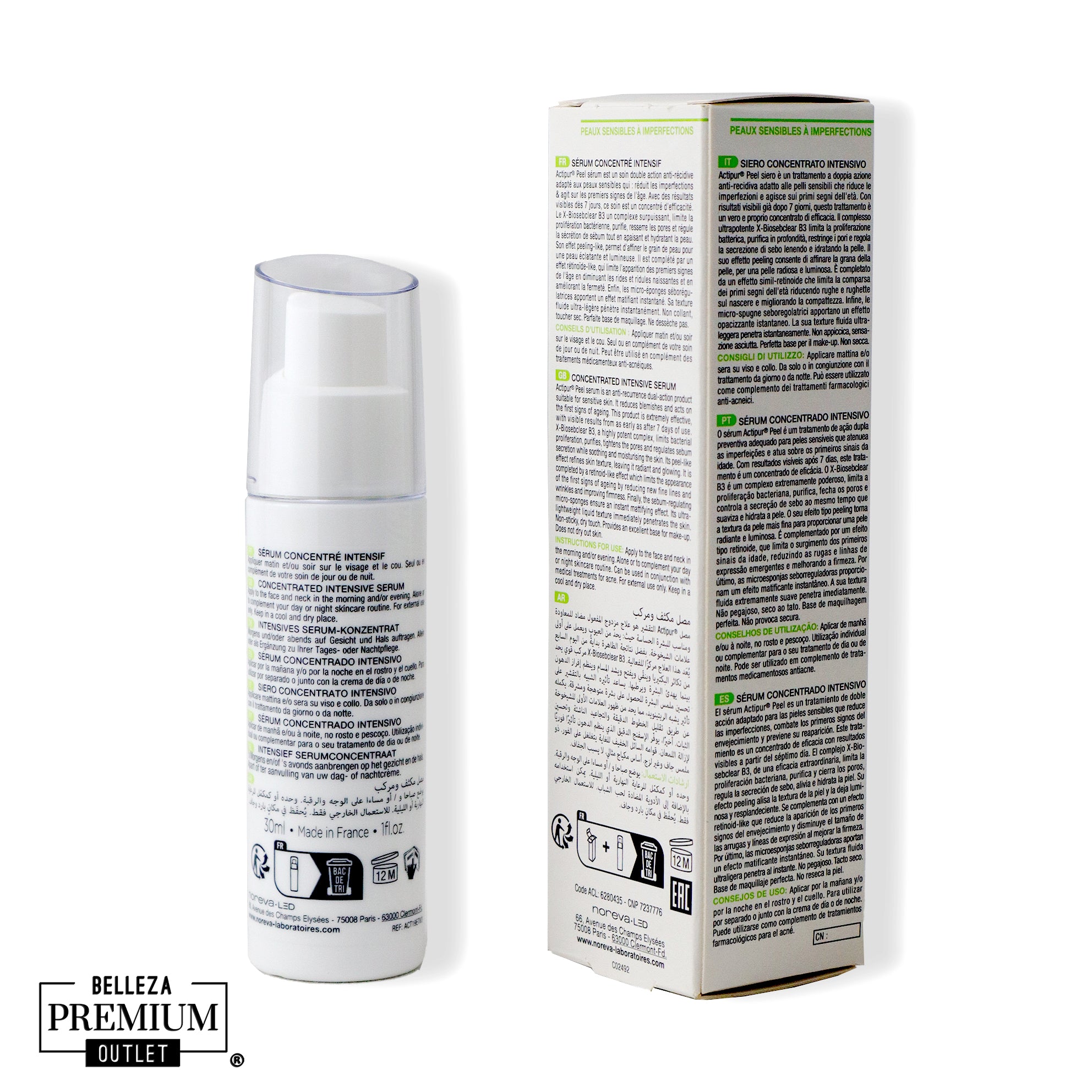 Noreva Actipur Peel Intensive Serum 30ml – Exfoliación y Renovación Profunda para Piel Sensible con Imperfecciones