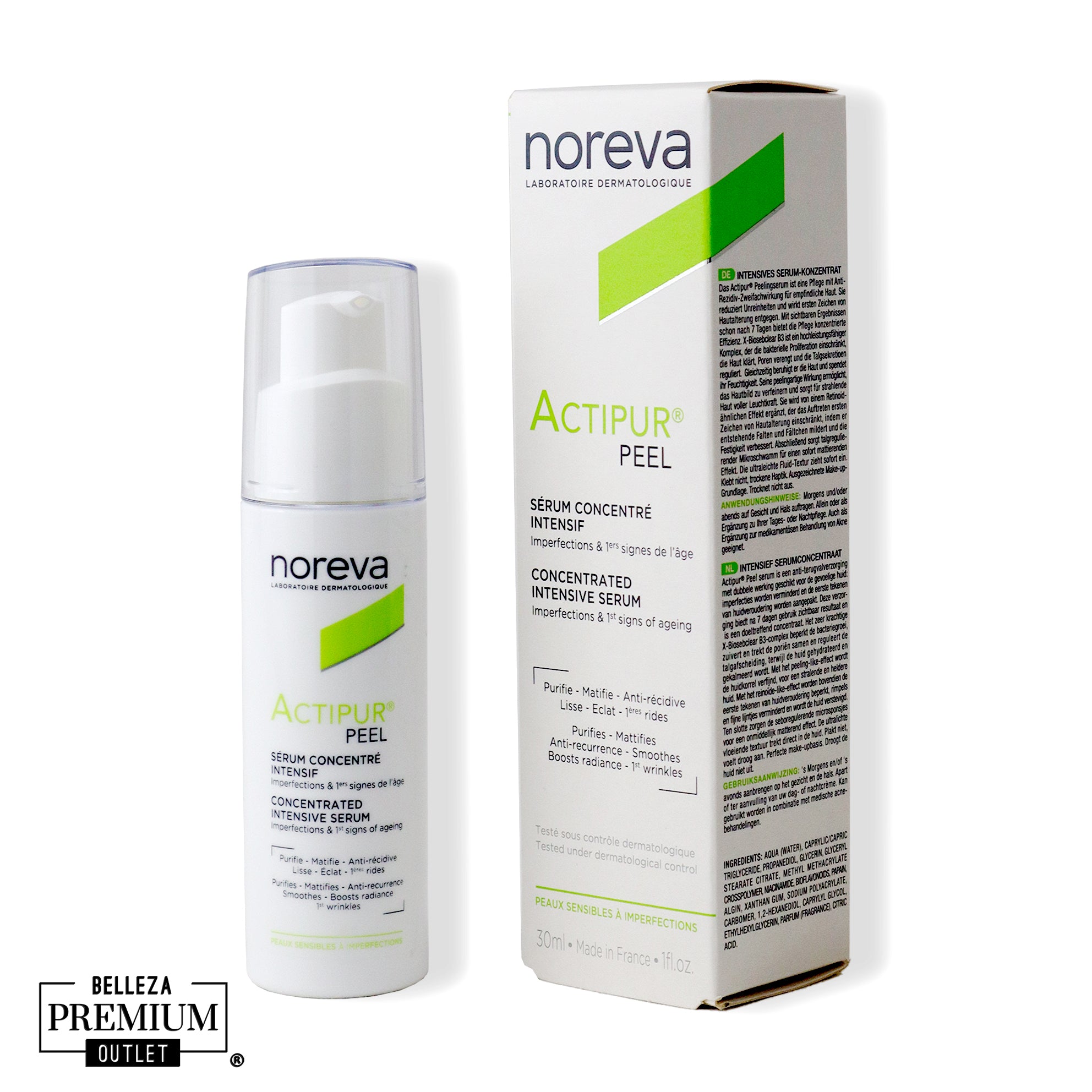 Noreva Actipur Peel Intensive Serum 30ml – Exfoliación y Renovación Profunda para Piel Sensible con Imperfecciones