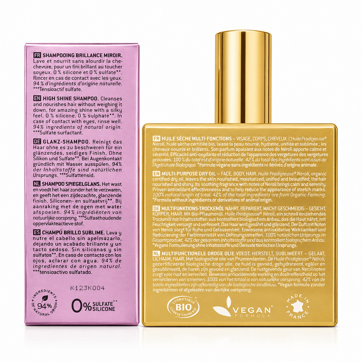 NUXE Huile Prodigieuse® Néroli 100 ml + Mini Hair Prodigieux® Shampoo 30 ml