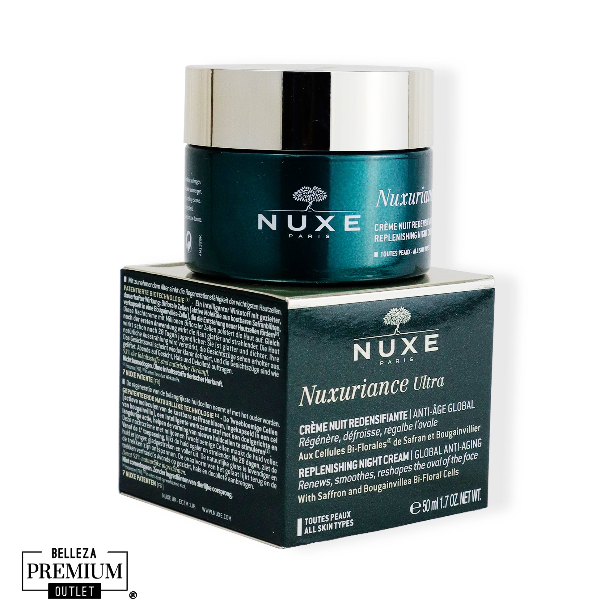 Nuxe Nuxuriance® Ultra Crème Nuit Anti-Âge Global 50ml – Renovación Nocturna y Juventud Profunda para la Piel