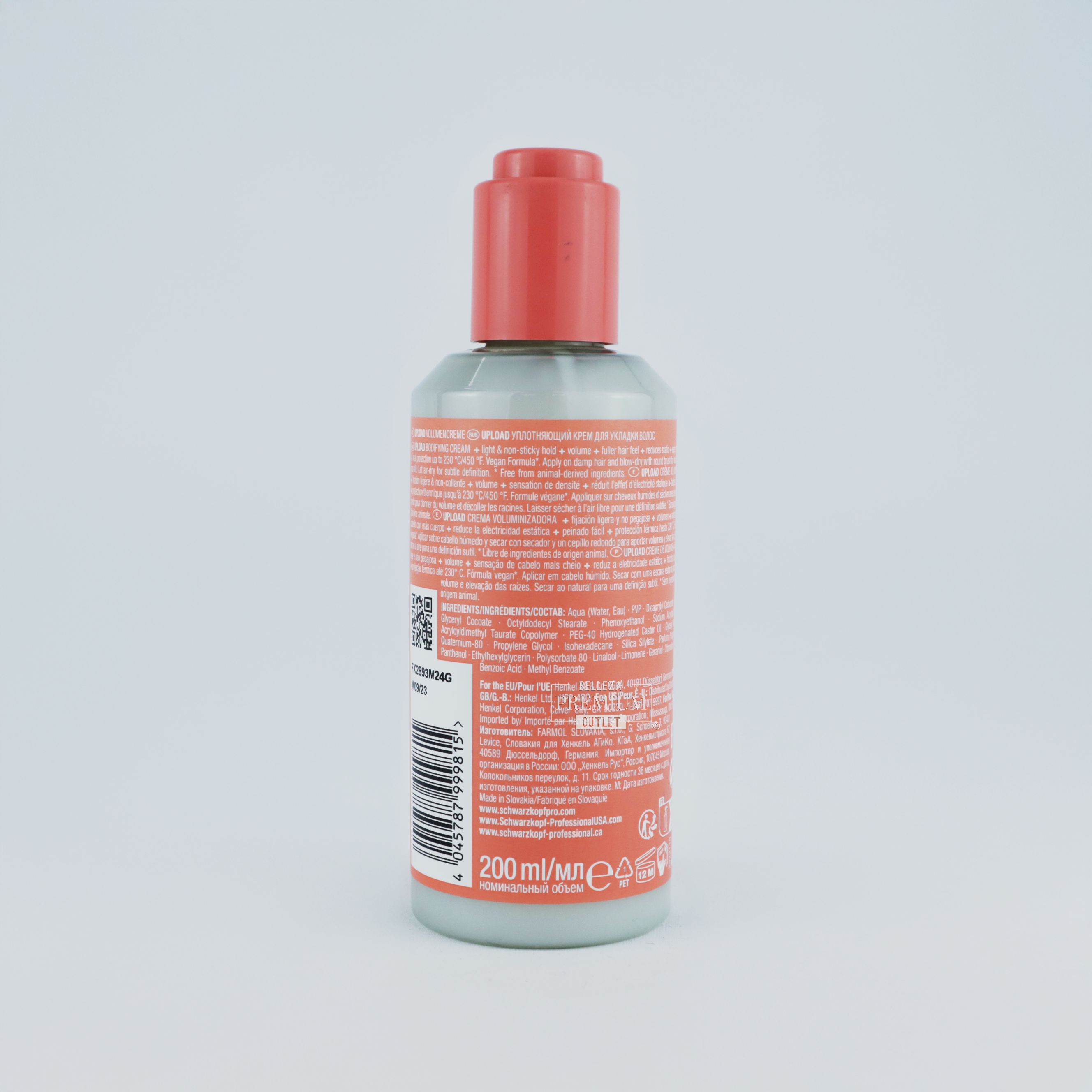 Schwarzkopf OSiS+ UPLOAD Lifting Volume Cream 200ml – Volumen Intenso y Control Profesional para tu Cabello