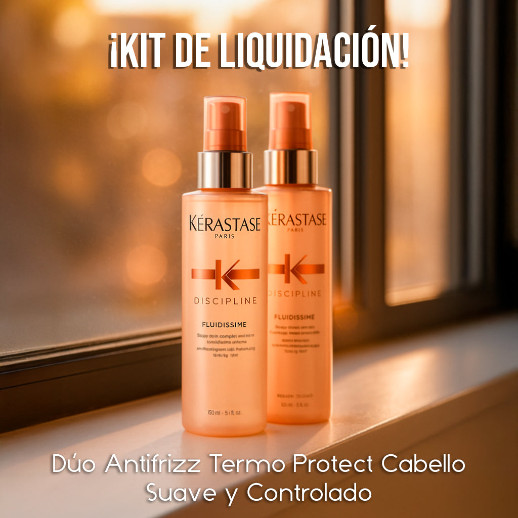 Kérastase Discipline Fluidissime:Dúo Antifrizz Termo-Protect – Cabello Suave y Controlado