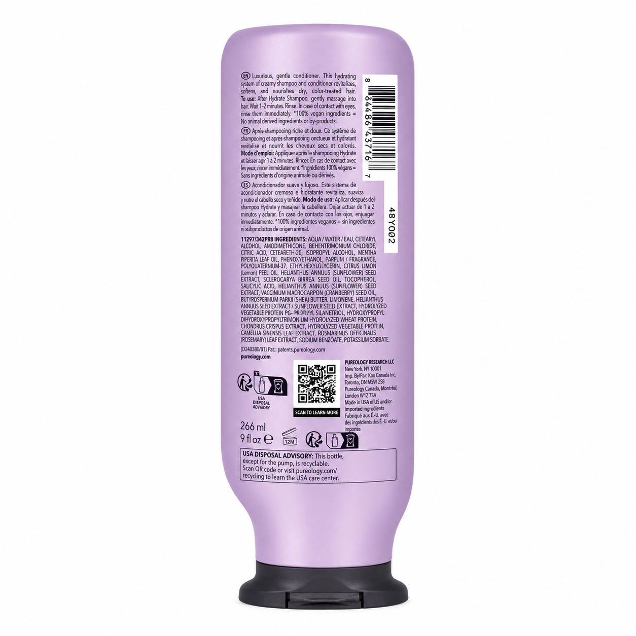 PUREOLOGY HYDRATE CONDITIONER-Acondicionador Hidratante